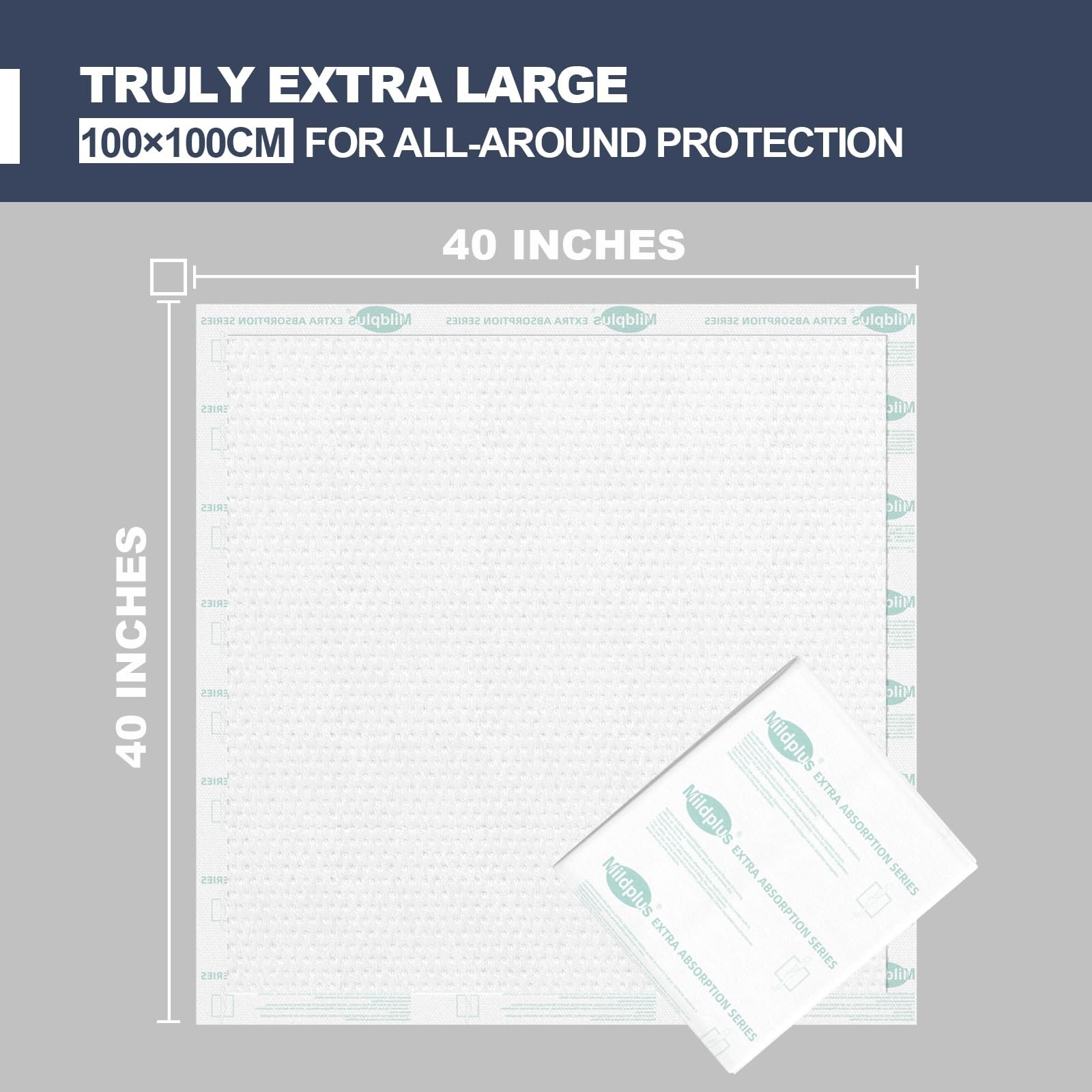 Heavy Duty Underpads 40″X40″ Super Sized Chucks Pads 180 Grams Disposable Bed…