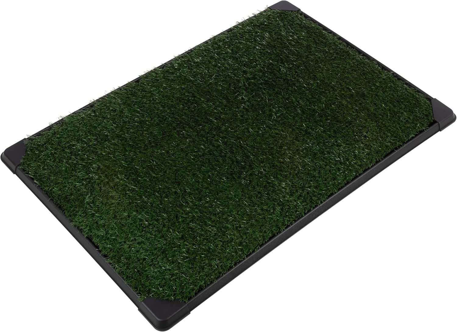 Dog Grass Pad with Tray – 35.5×23.5in Reusable Pee X-Large, Green and Black