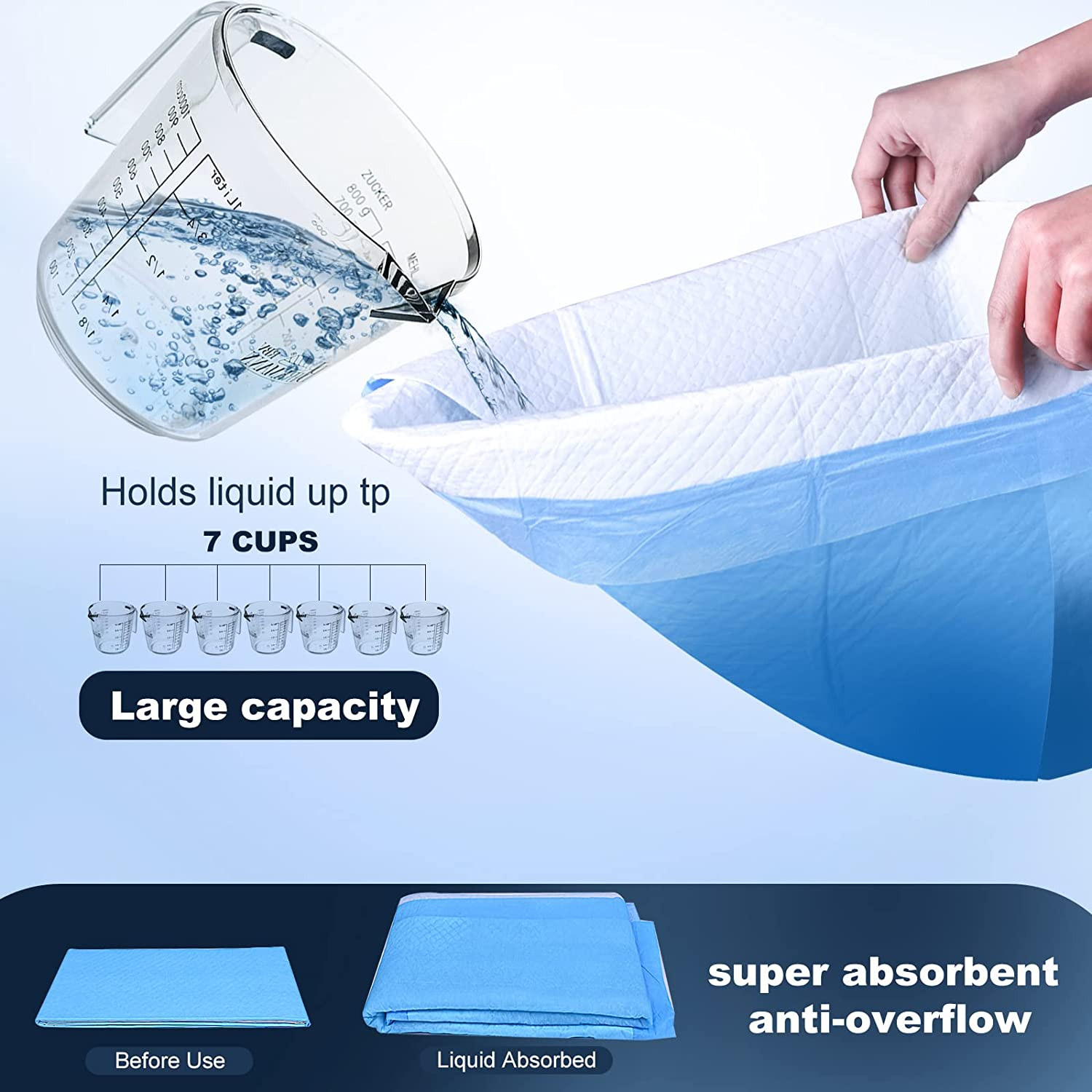 XXL Thicken 6 Layers Heavy Absorbent 30″X36″ Pet Training Dog Pee Pads, Extra La