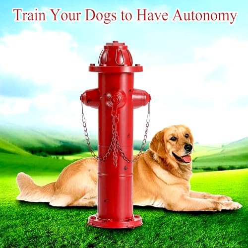 H Metal Fire Hydrant for Dogs to Pee On, M to L Dog Fire Hydrant Pee Post 24″