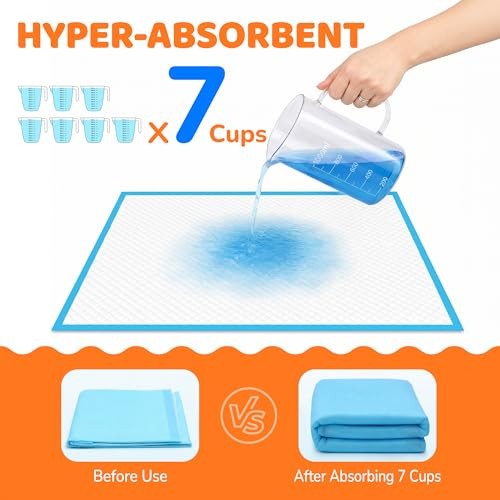 Dog Pee Pad, Puppy Potty Training Pet Pads Dog Pads Extra 28″x34″ 30-Count
