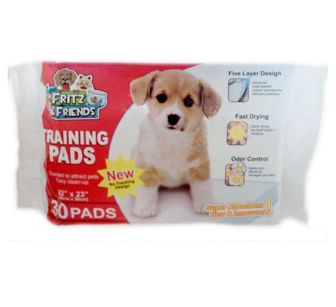 New Fritz And Friends Pet Training Pads (30 count, 22″x23″)