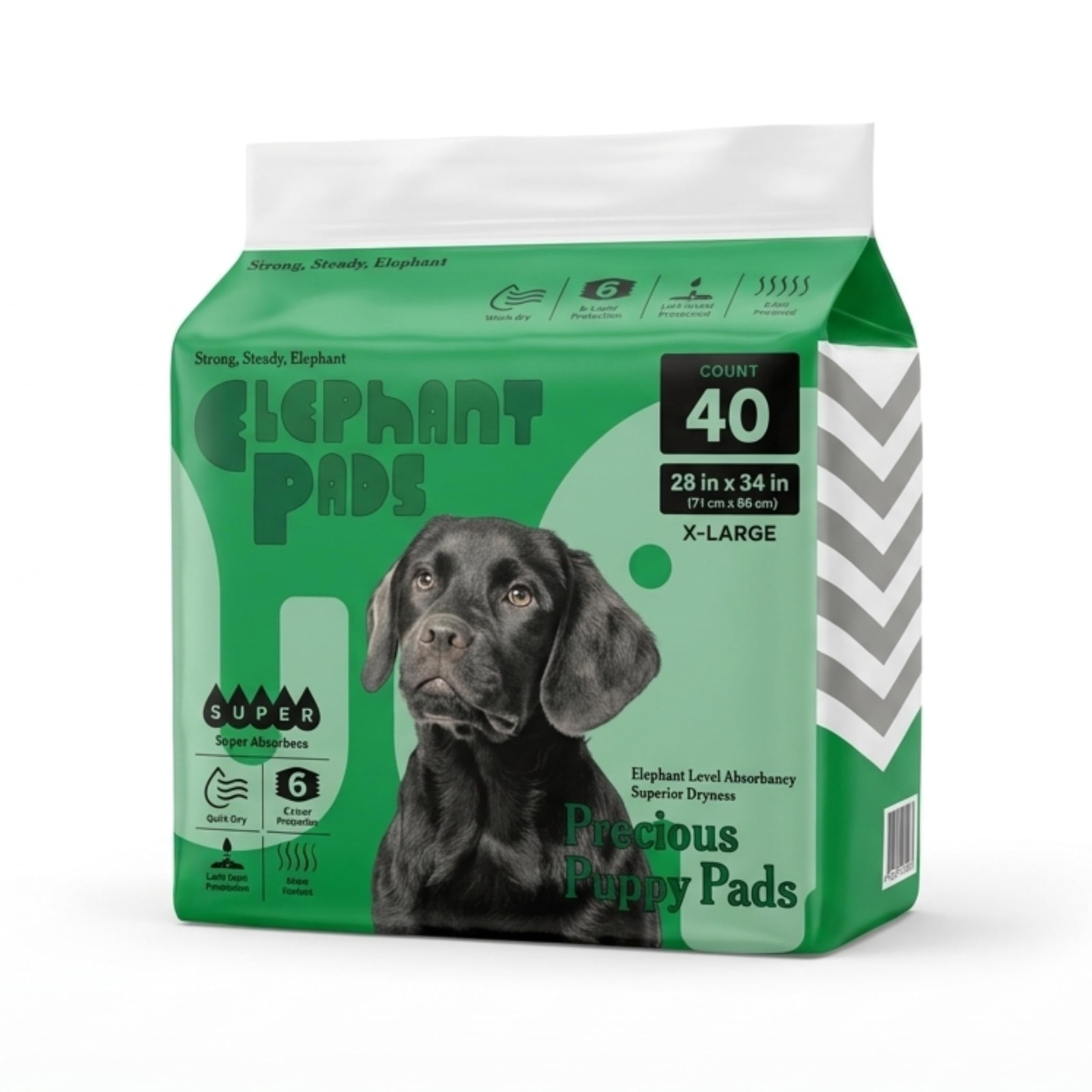 Elephant Pads Quick-Drying & Super Absorbent Precious Puppy Pads, Leak-Proof …