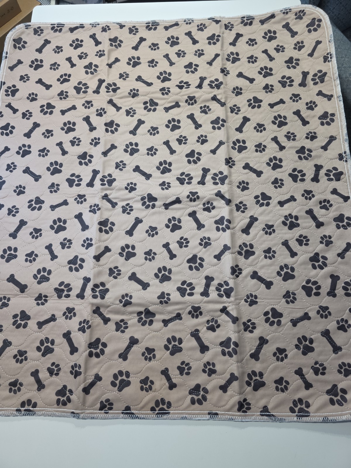Puppy Pee Pad Washable 36” X 31” Dog Bone/Paw Print Anti Slip