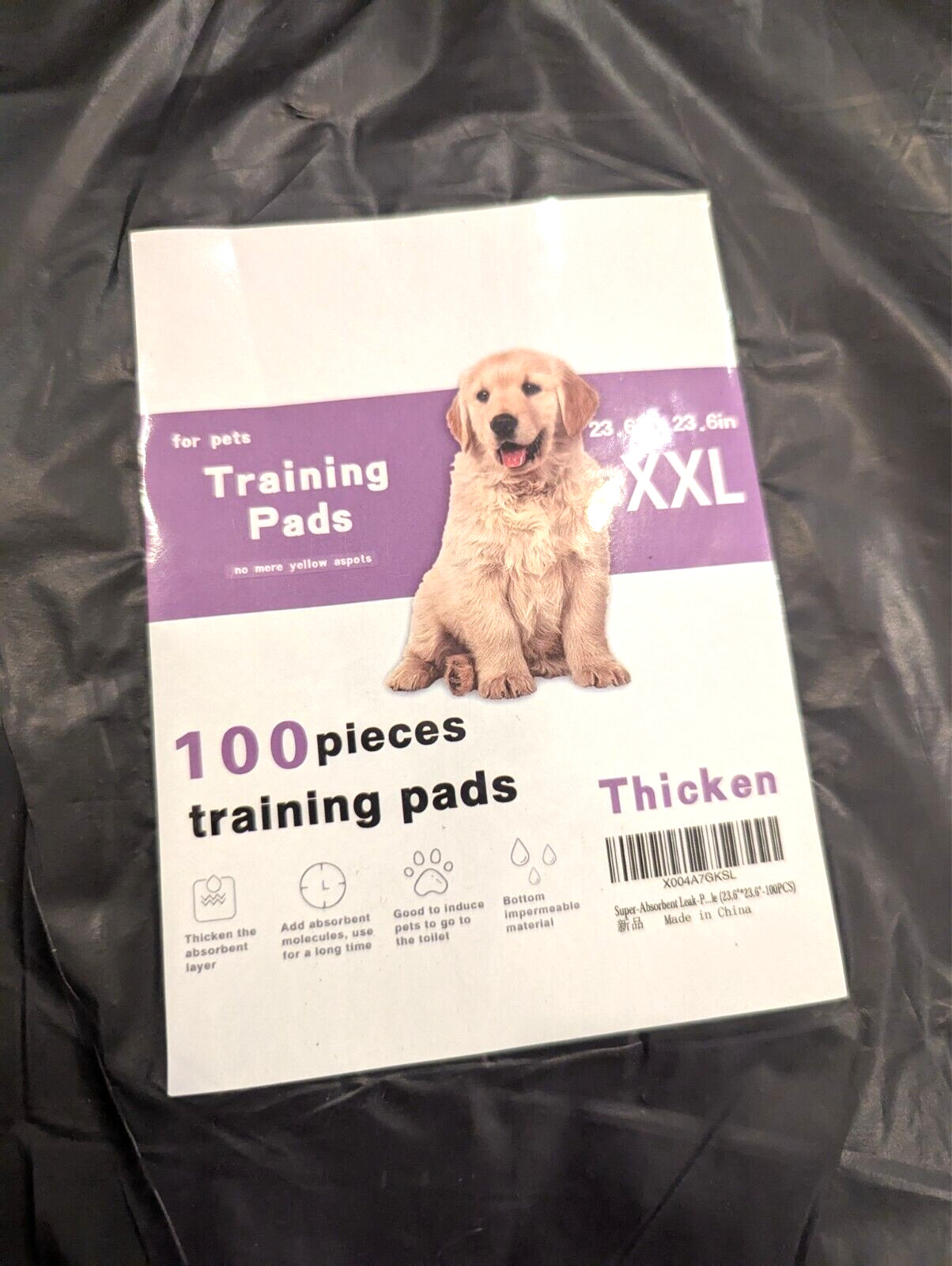 Training Pads for Pets Thicken Super Absorbent (23.6X23.6″) 100 count