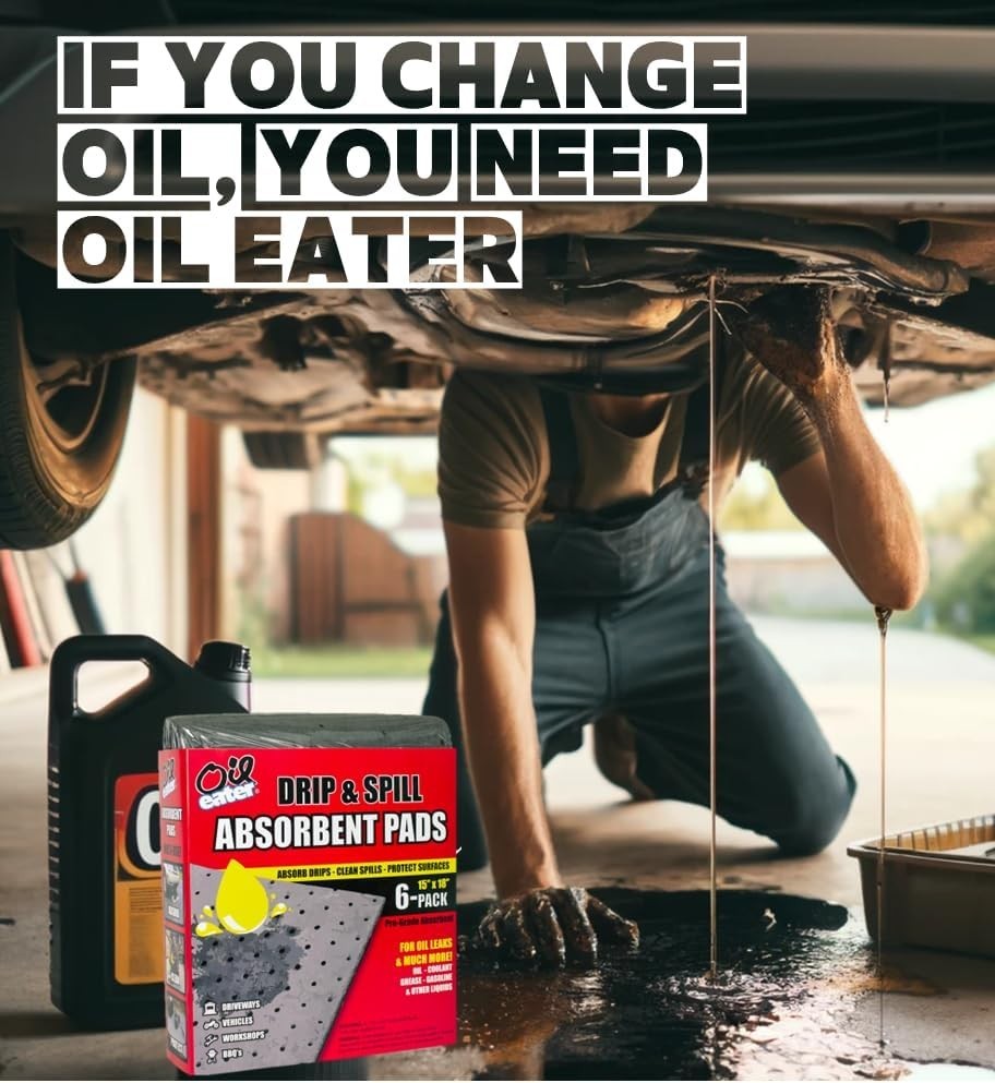 6-Pack Drip & Spill Pads – Essential for Vehicle Maintenance & Cleanup