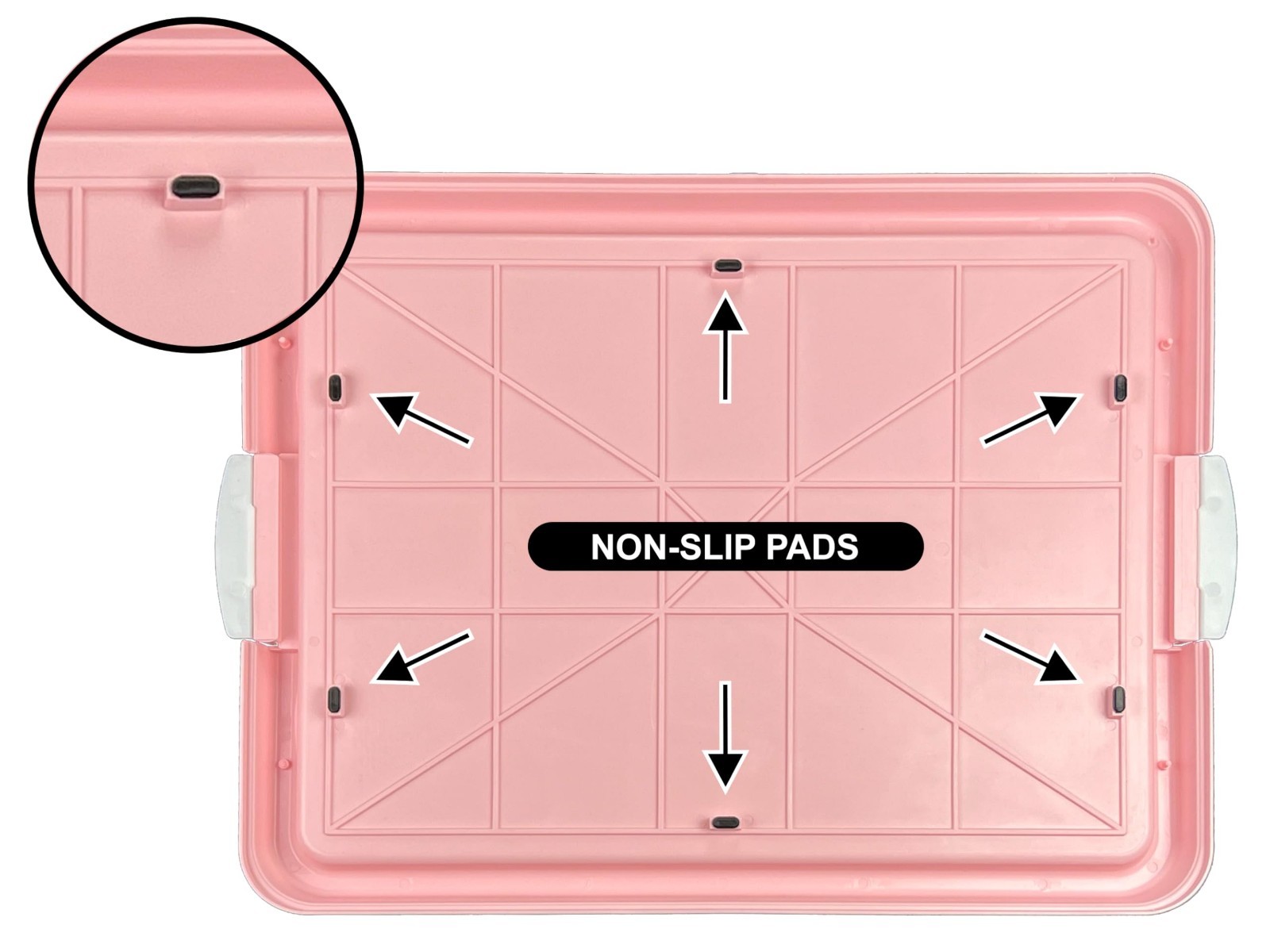 Puppy Potty Training Pad Holder Tray, Snap Lock, 22.5″x16.5″, PP Plastic, 4 Colo