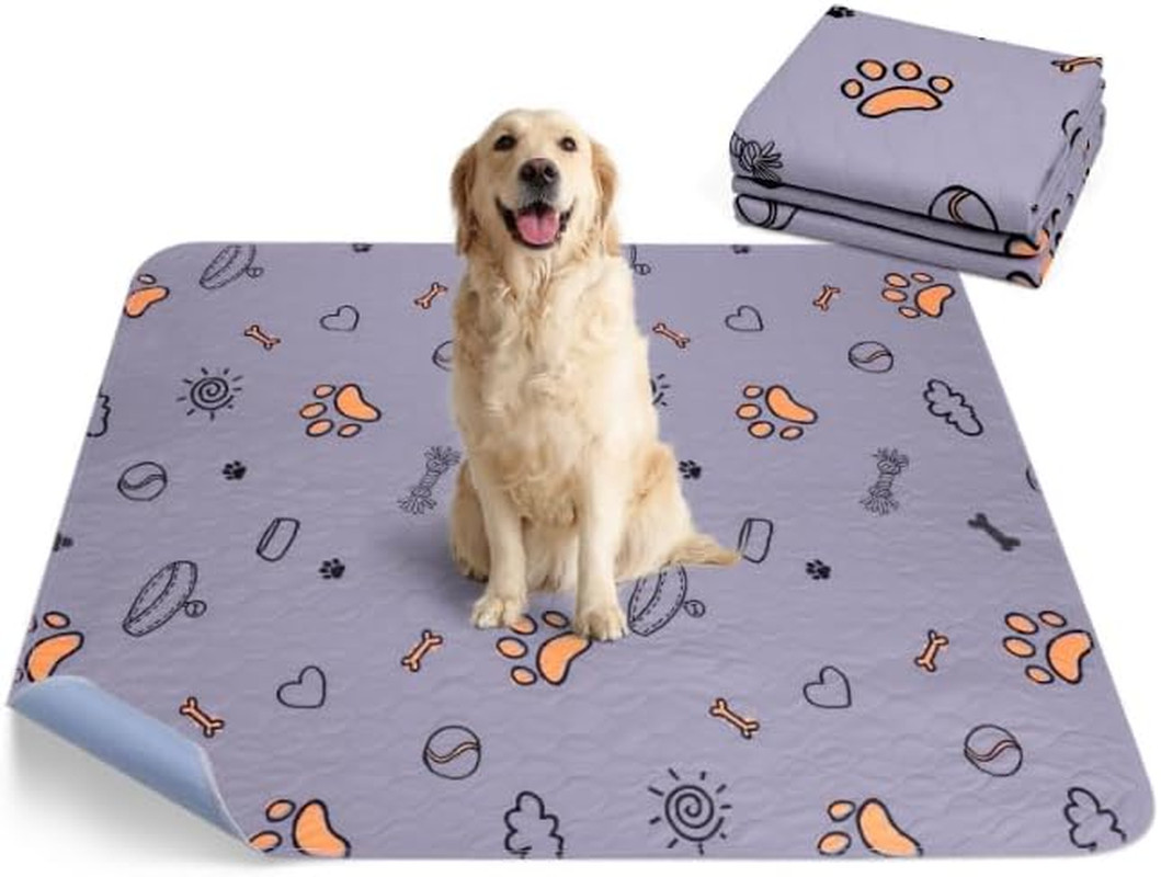 Washable Pee Pads for Dogs, 2 Pack Large 34″X36″ Super Absorbent Reusable Puppy