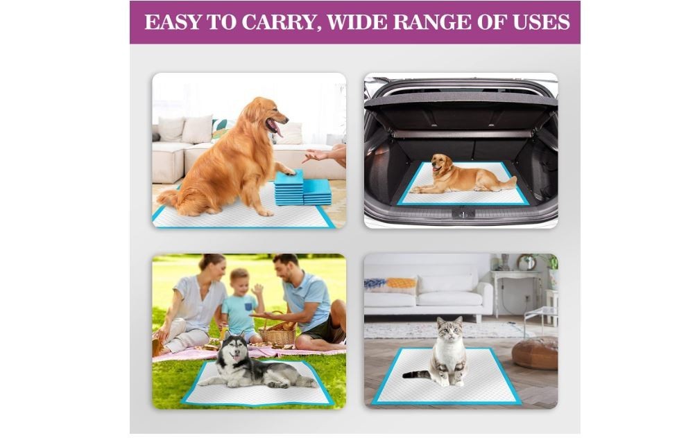 Dog Pee Pads Heavy Absorbency Puppy Training,28″x30″-30,Large,6-Layer,Leak-Proof