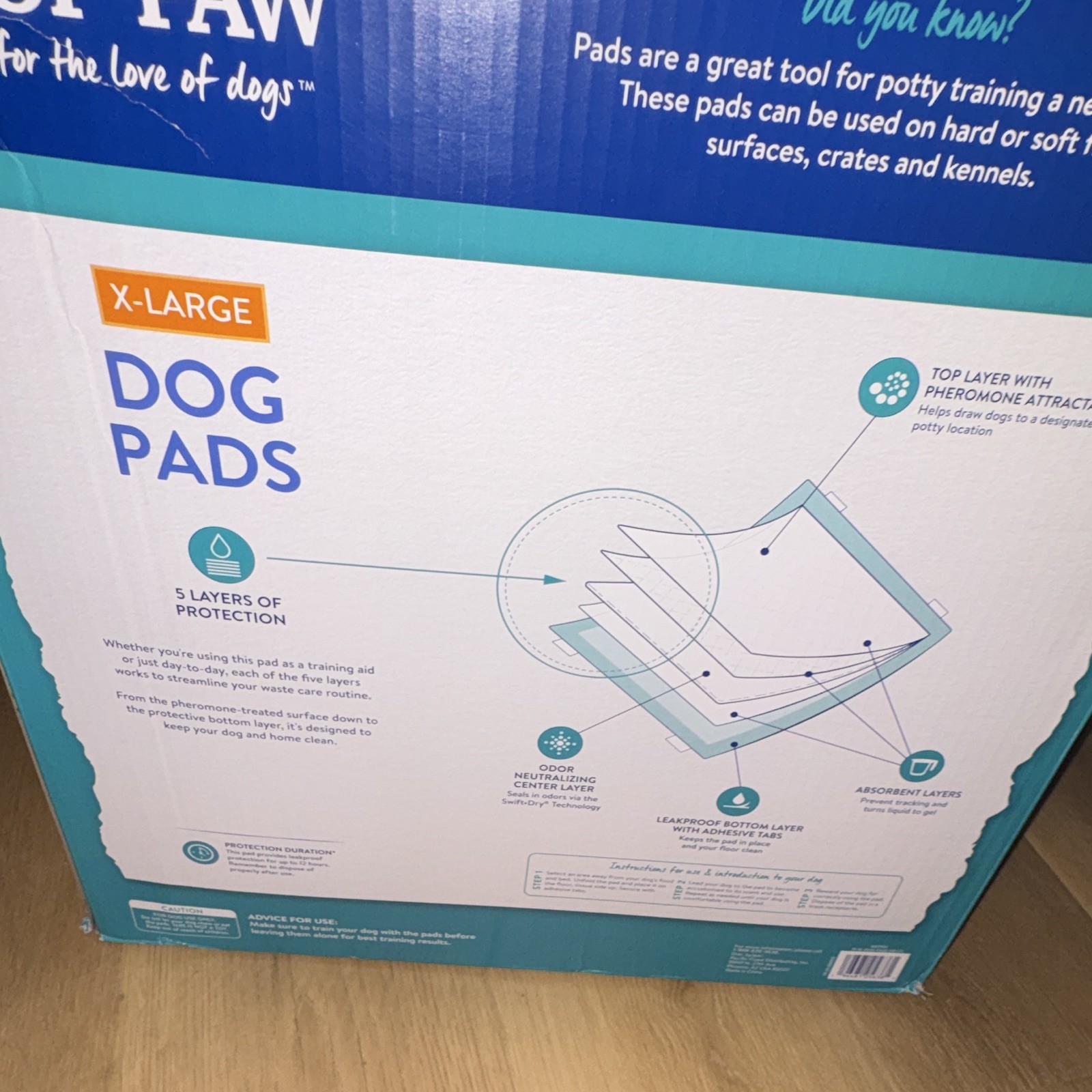 Top Paw X-Large Training Pads 150 Ct Odor Neutralizer Leakproof Tabs Pheromone