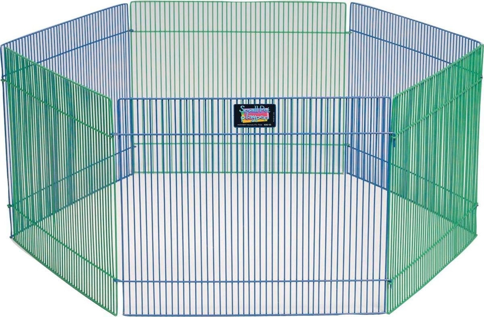 MidWest Homes for Pets Small Animal Pet Playpen/Exercise Pen, Blue and Green,…