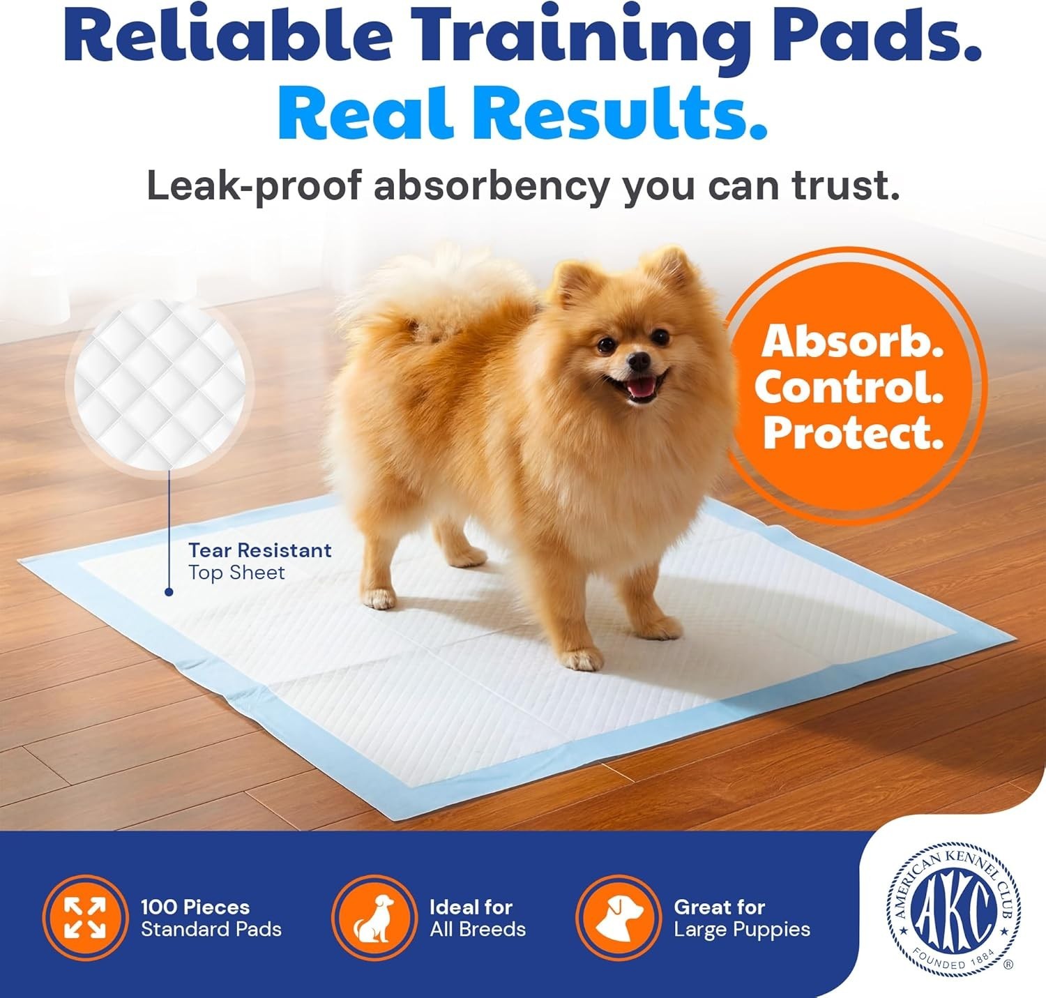 Fresh Scented Puppy Pads – 22 x 22 Inches, Quick-Dry Gel for Dogs, Pack of 100
