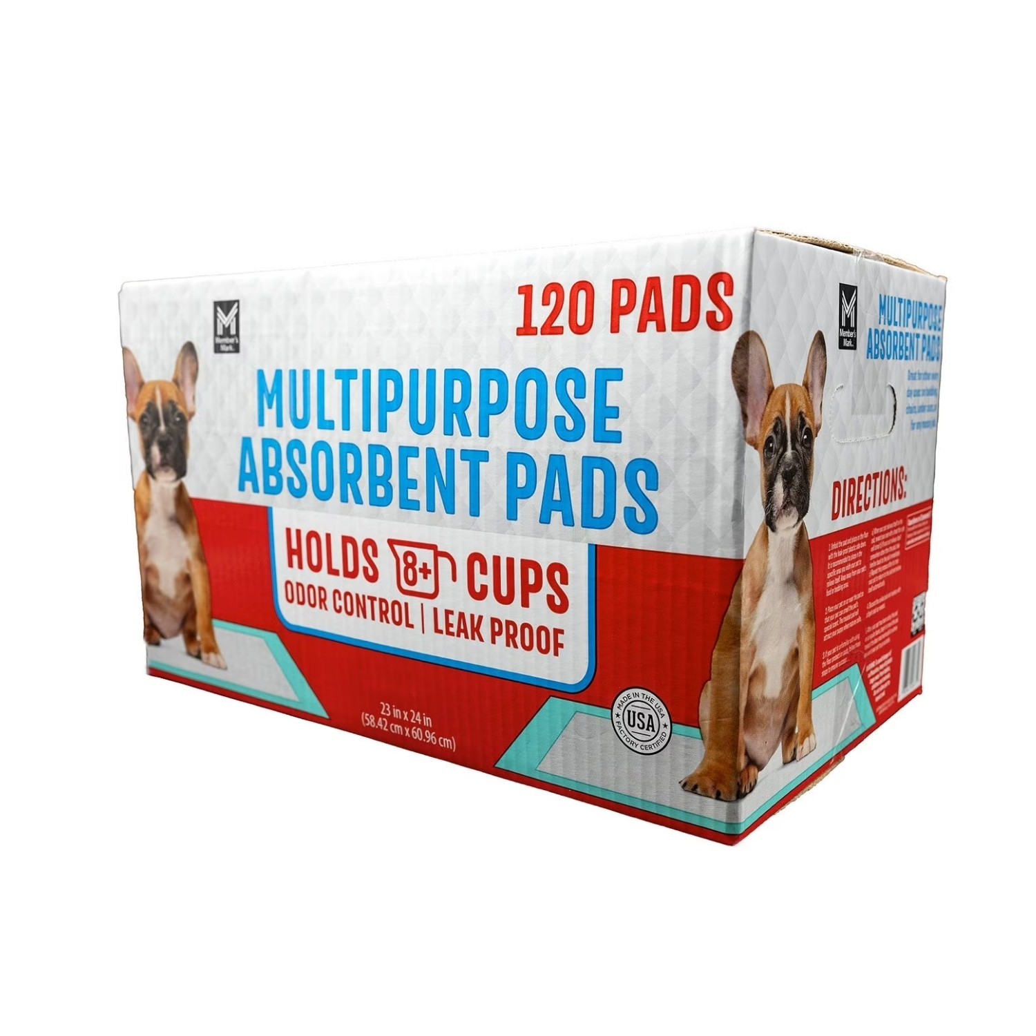 2 Pack Member’s Mark Dog Training Pads 23″x24″ 120 Ct Each Puppy Pee Pads