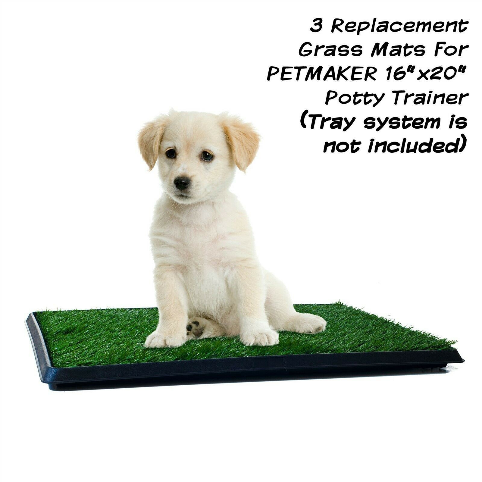 Puppy Potty Trainer Indoor Fake Grass Large Dog Training Pad 3 Replacement Pads