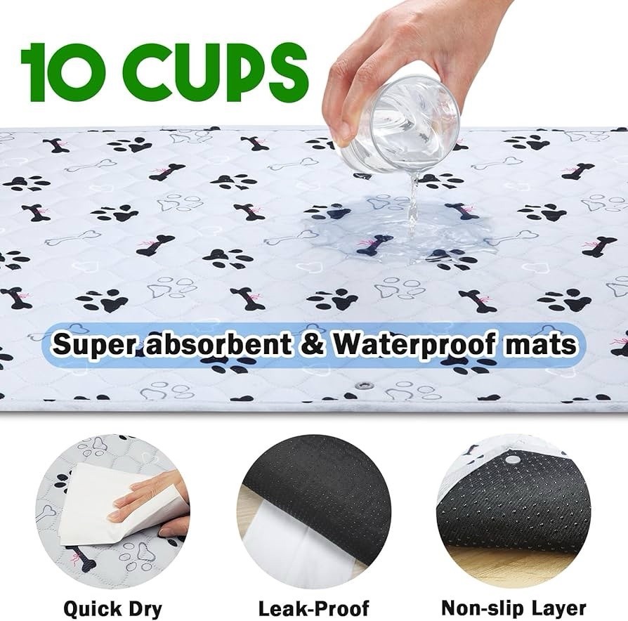 Dog Grass Pad with Washable Pee Pads 20″x25″ Reusable Potty Training Mat Indoor