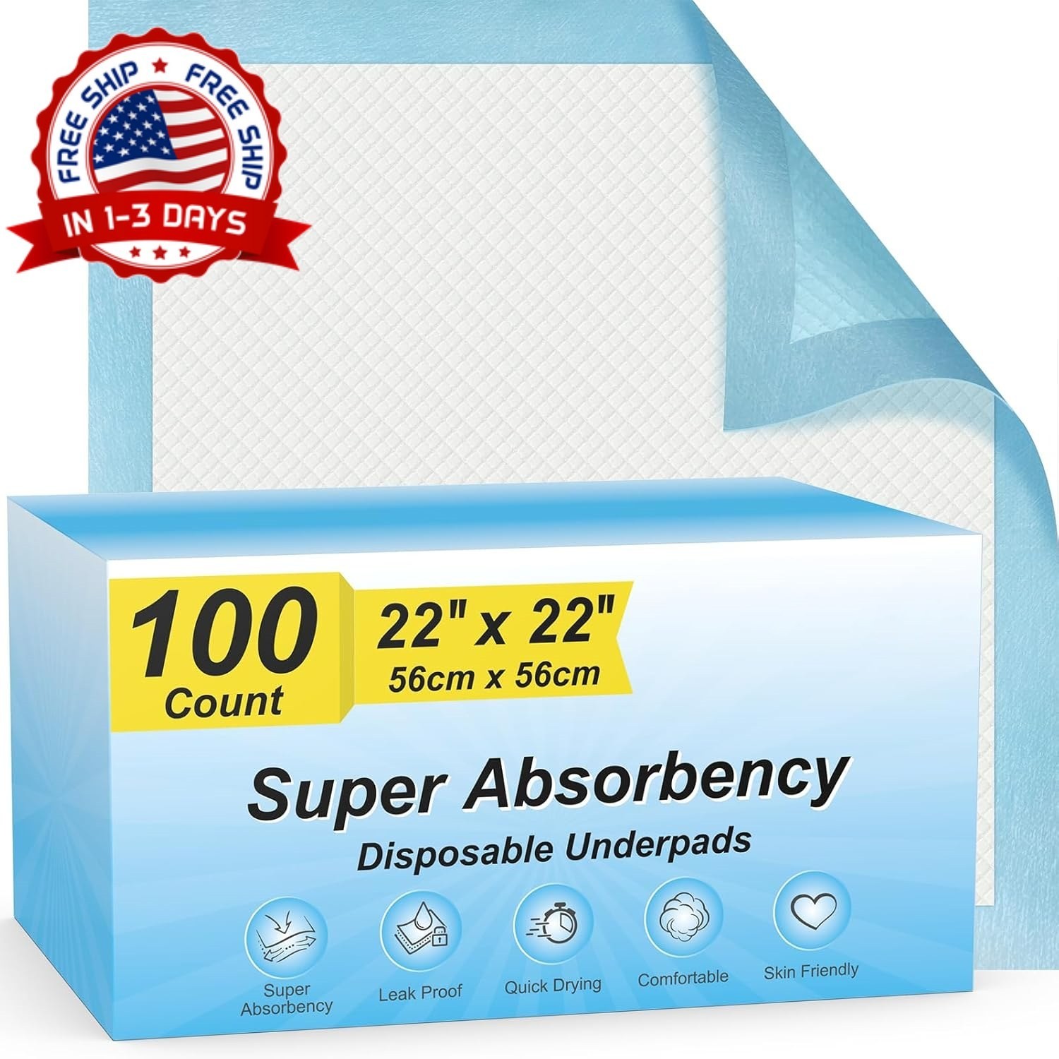 Paquete de 100 Almohadillas de Entrenamiento para Perros Gigantes y Absorbentes