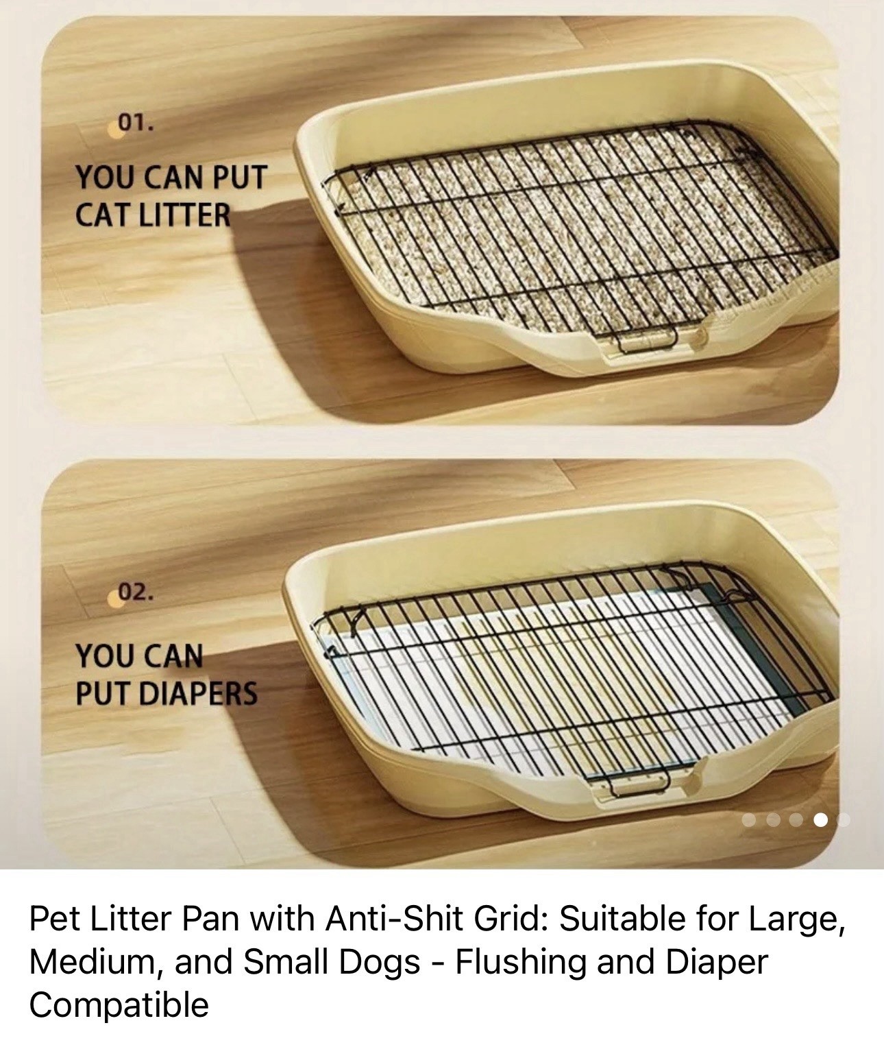 Dog Potty Training Toilet, Plastic Dog Pee Pad Holder With Removable Net, Reusab