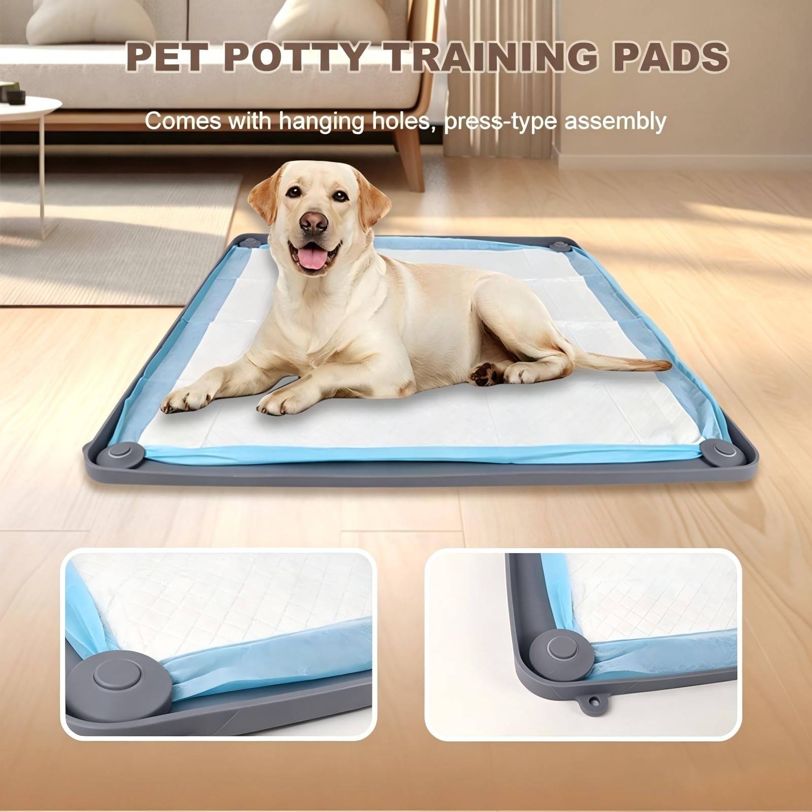 Silicone Pee Pad Holder for Dogs,23 * 23Inch LeakProof Mat Holder for Dog Tra…
