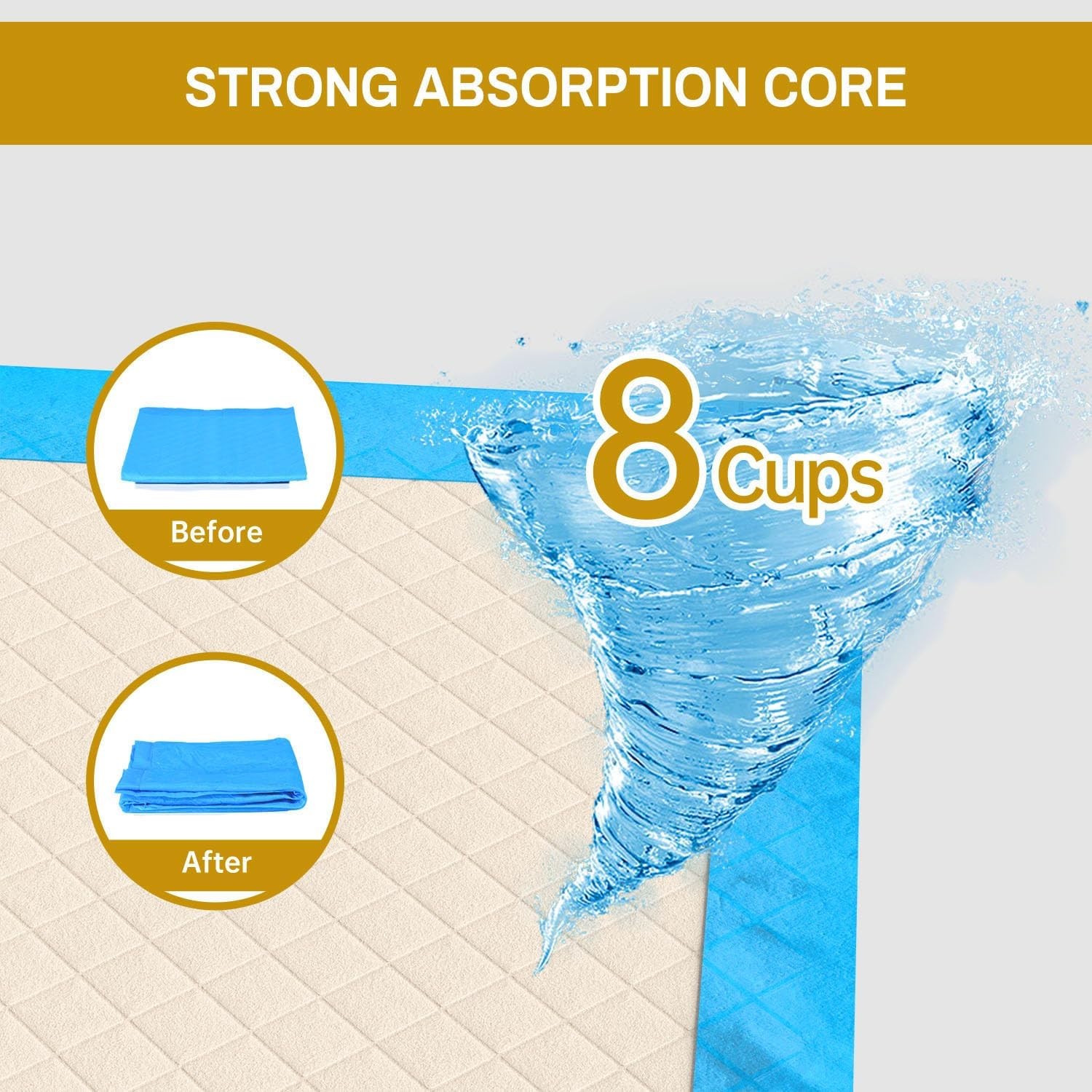 Ultra Absorbent Thicker Dog Pee Pads Extra Large XL 28″x34″ Leak-Proof Odor-C…