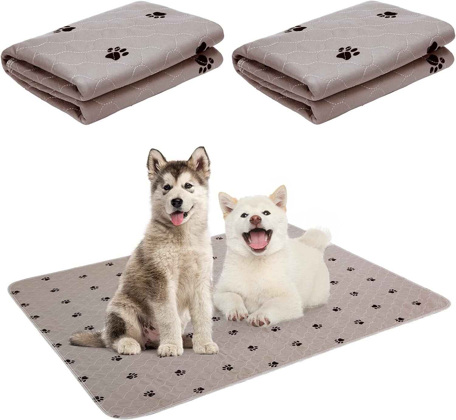 Washable Dogs Pee Pads-4pcs Waterproof Reusable Puppy Potty Training Pads-24×36”
