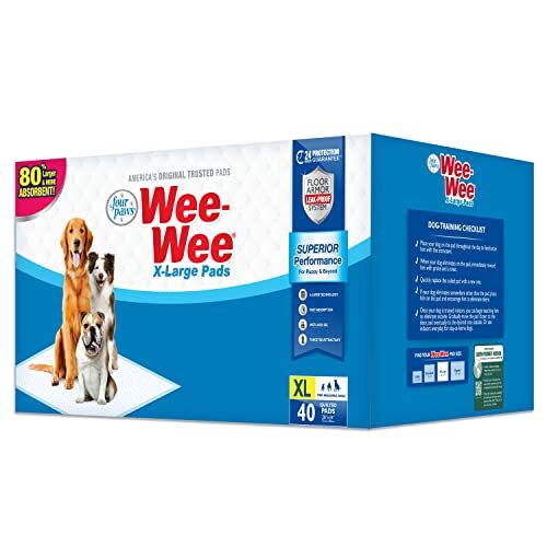 Wee Wee Extra Large Dog Pee Pads 28×34 40 Count Leak Proof Absorbent Pads