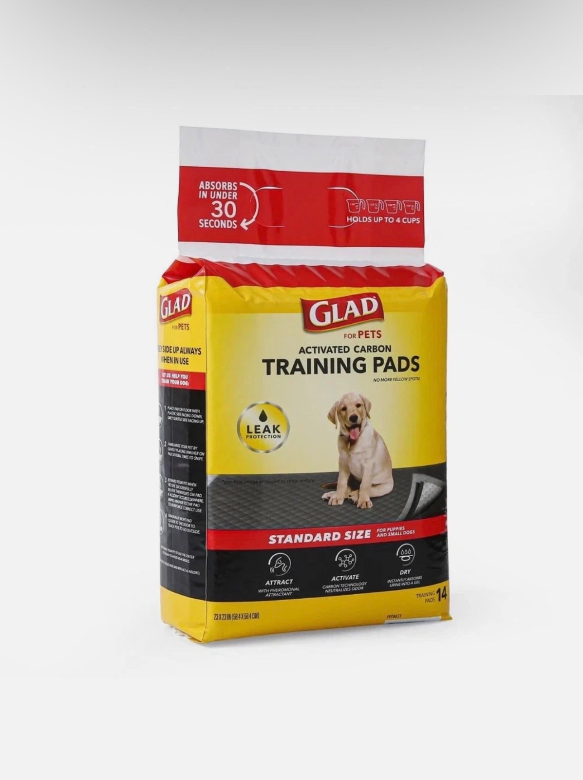 GLAD For Pets Activated Carbon Training Pads Standard Size 14pc