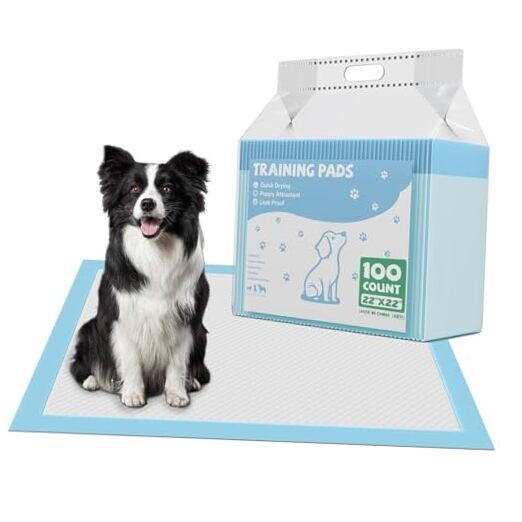 Count Puppy Pads for Dogs, 22″ x 22″ Potty Puppy Training Pad, 21.7″x21.7″ 100
