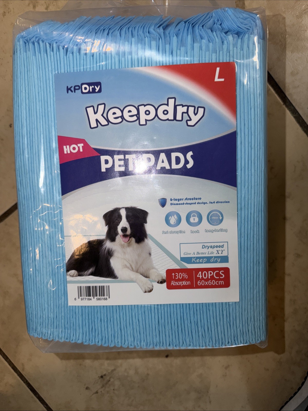 Keepdry Petpads Large Pet Pads for Dogs 60x60cm