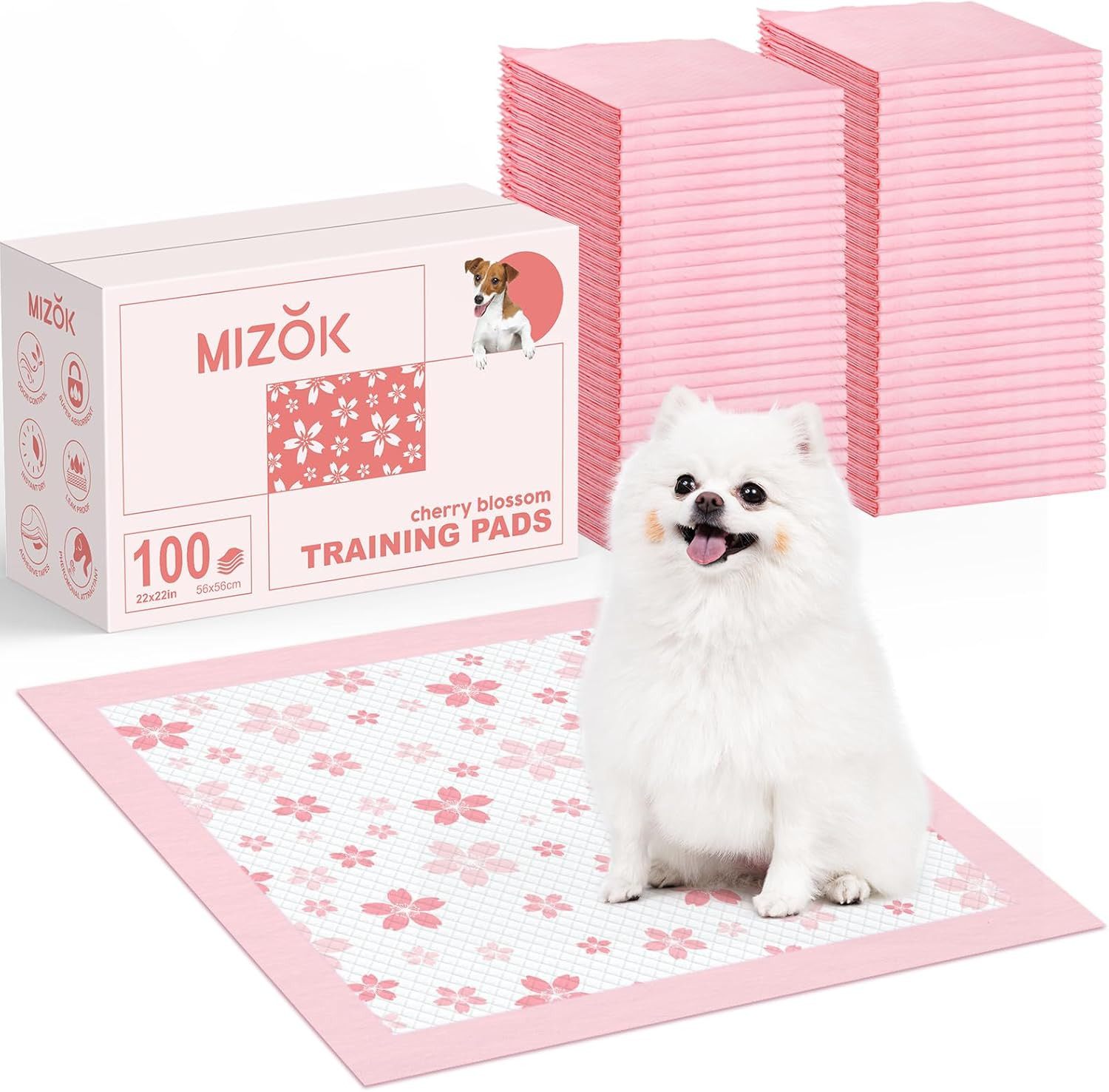 Puppy Pads 22″X 22″ with Leak-Proof Quick-Dry Design Pee Pads for Dogs Potty Tra