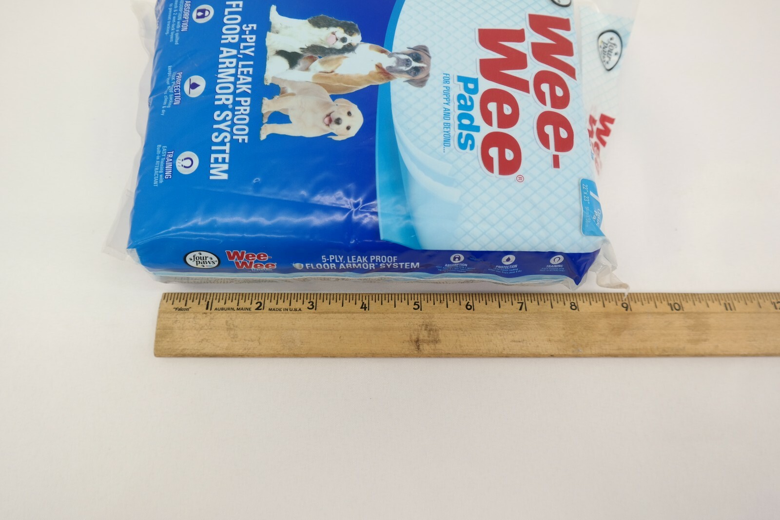 7 Pack Four Paws Wee Wee Pads 22″x23″ White 5-Ply Leak Proof Pads TF