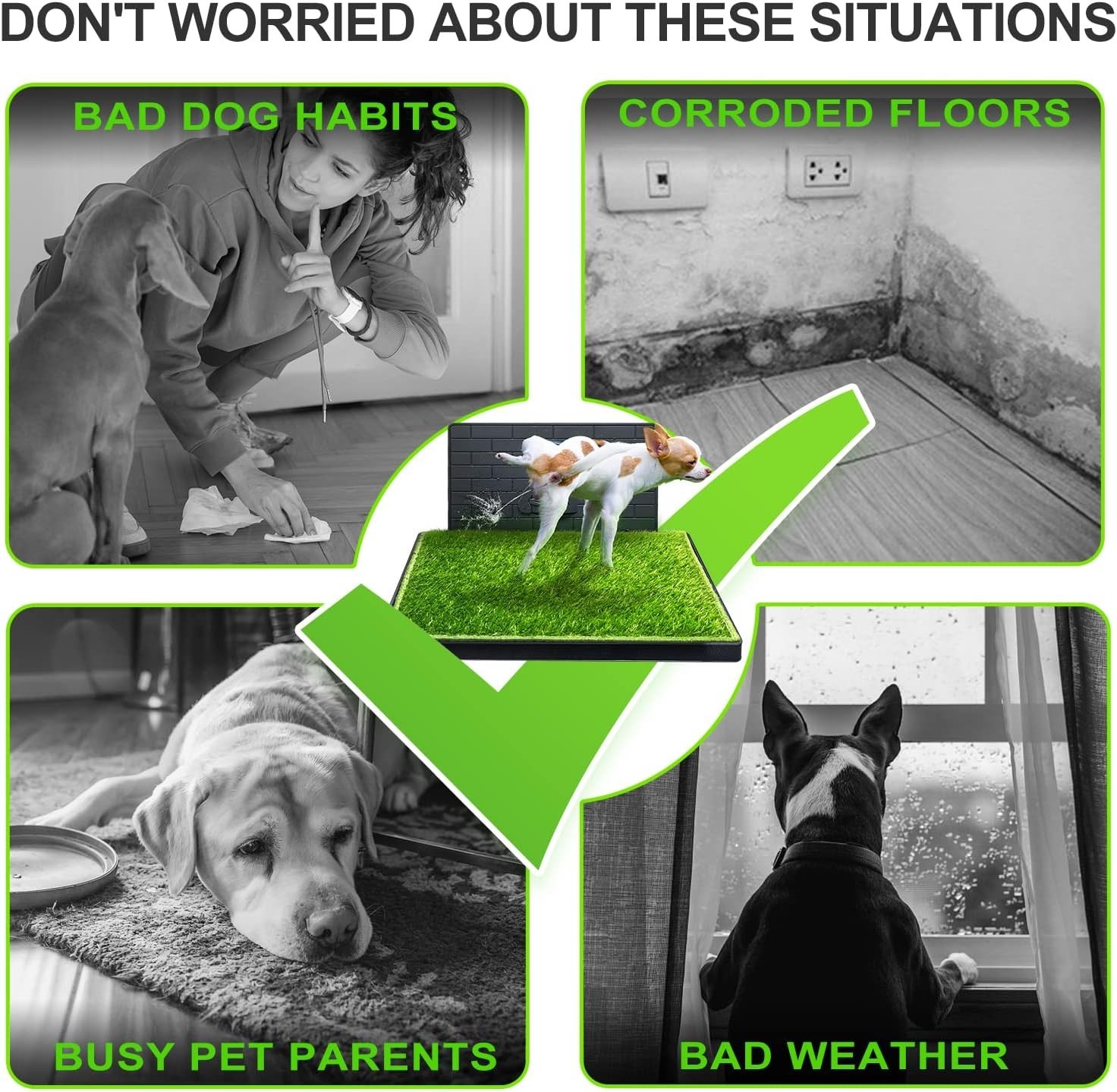 Indoor/Outdoor Dog Potty with 2 Reusable Grass Pads – Perfect for Training