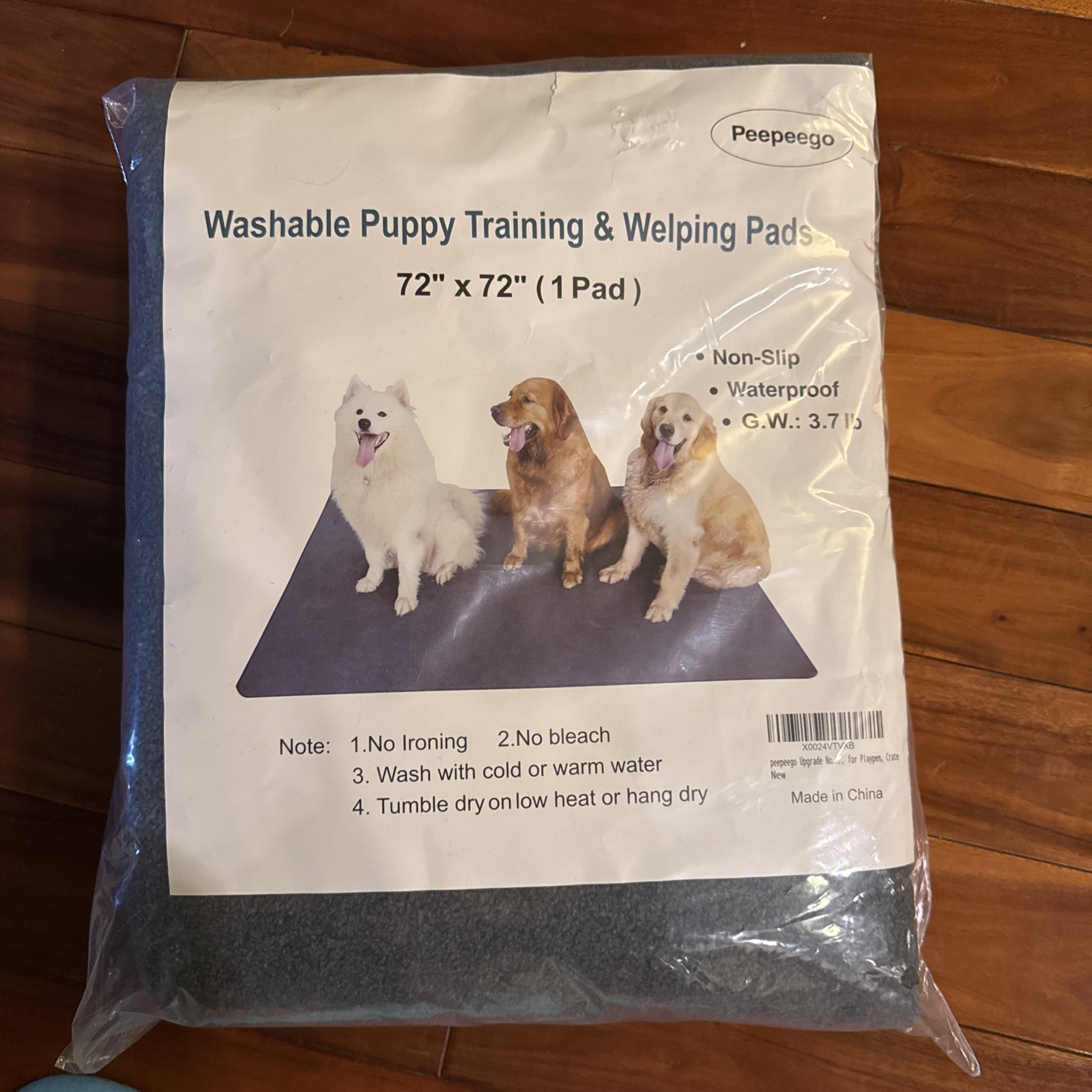 Peepeego Non-Slip Dog Pad Extra Large 72″ x 72″, Washable Puppy Pad