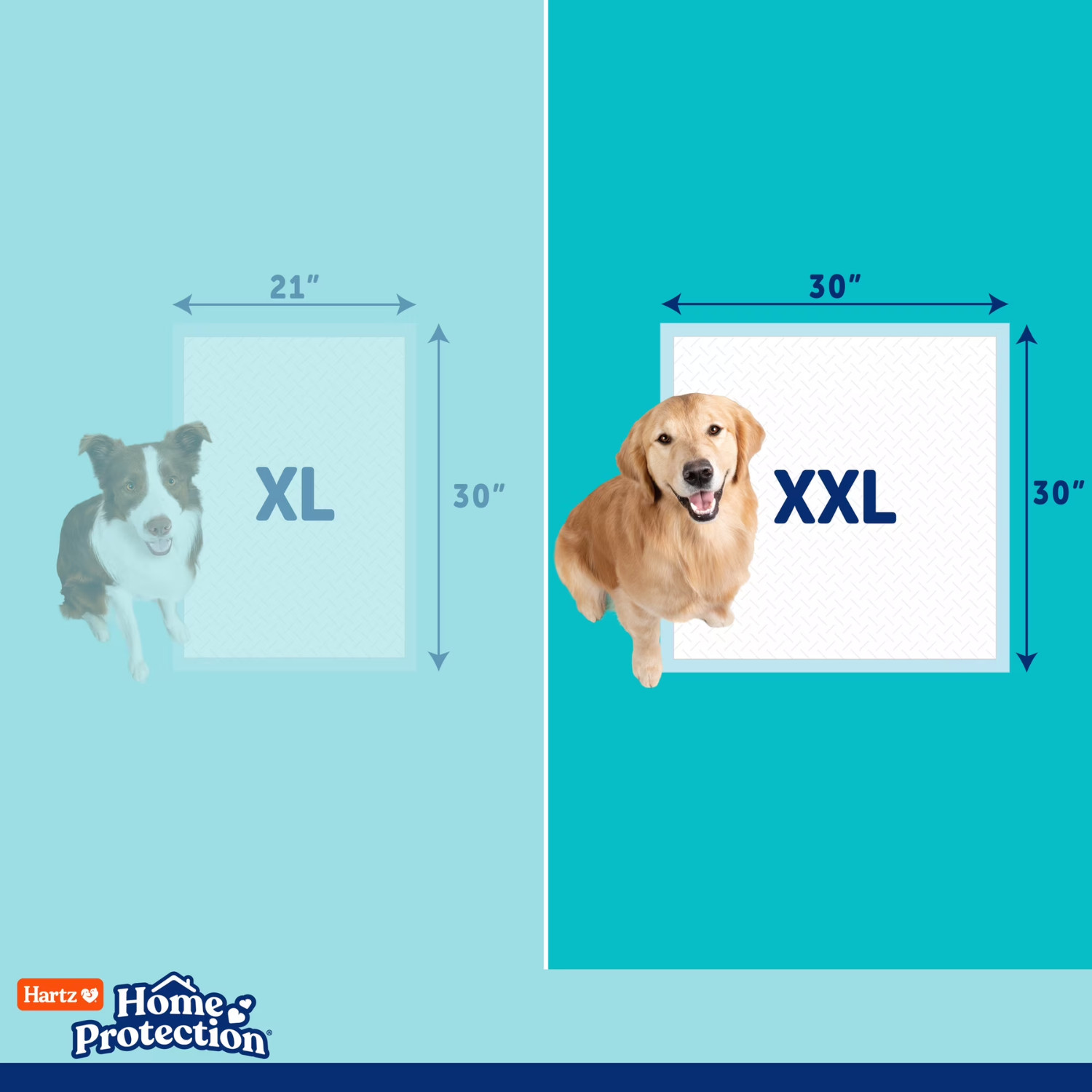 2 Pack Hartz Dog Pads 2XL 30×30 20Ct Mountain Fresh Odor Control Leak Training