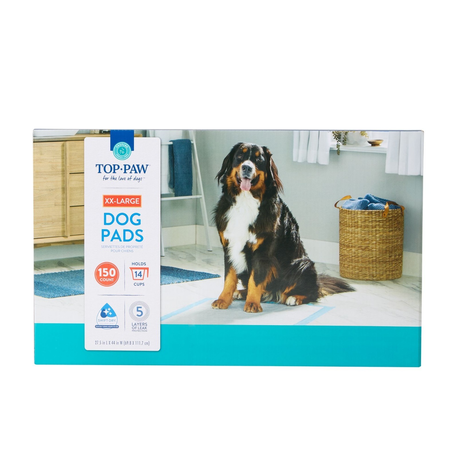 Top Paw XXL Premium Dog and Puppy Pee Pads, Potty Training, 27.5″ x 44 150 Count