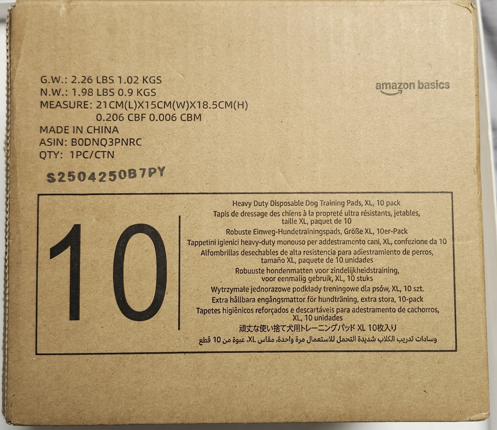10 Pack Amazon Basics Heavy Duty Dog Training Pads XL 28″ x 34″