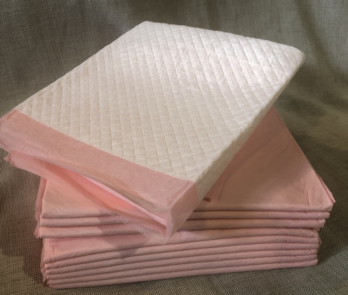 Lot Of 10 Midwest Dry Paws Dog Training Floor Protection Pads 23″ x 24″ Pink