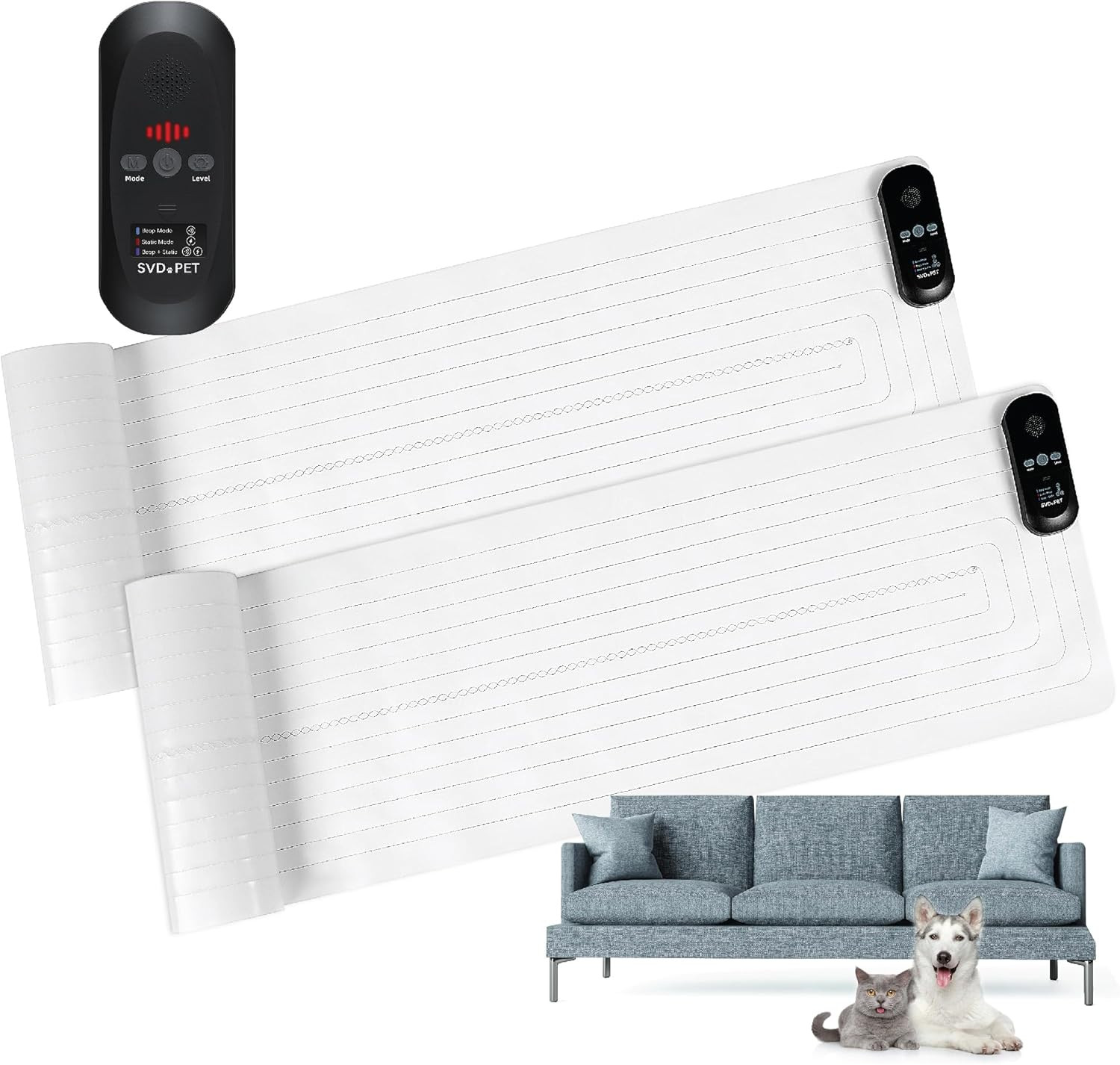 2-Pack Pet Training Mat with Tester, Pet Shock Pad, Dogs & Cats Electronic Repel