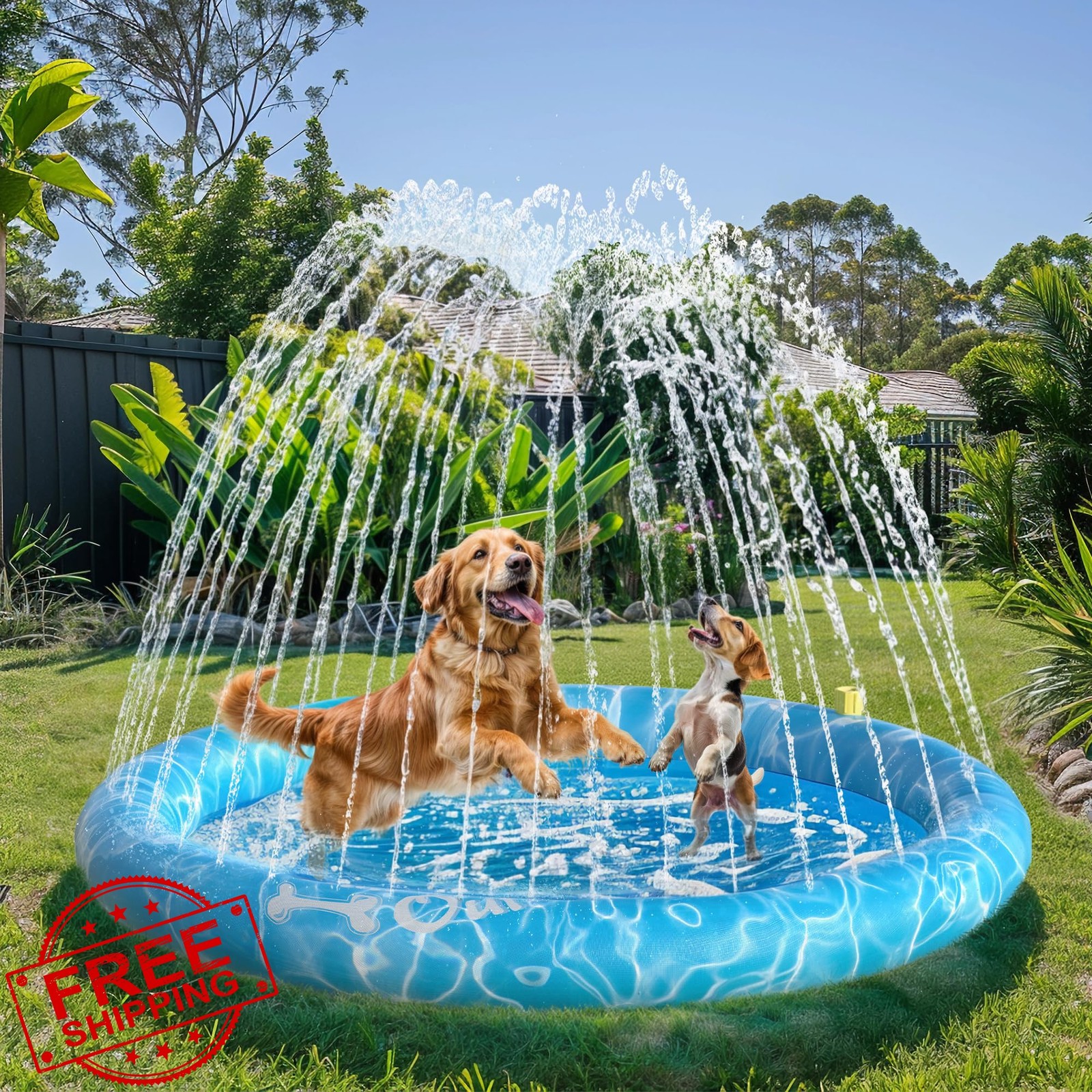 ALL FOR PAWS 51″ Dog Splash Pad