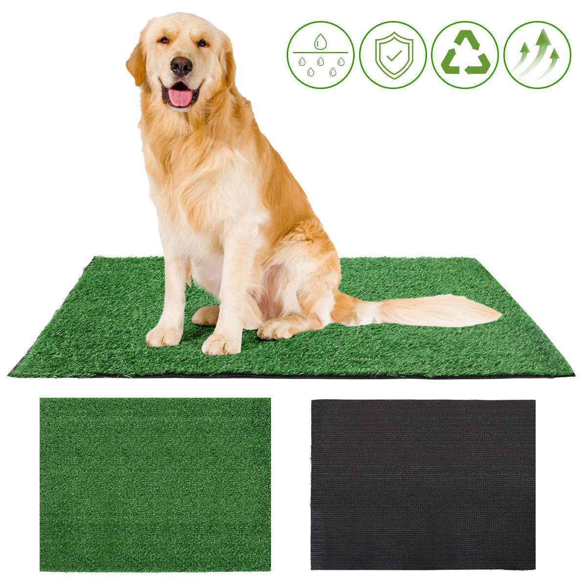 Pet Potty Trainer Grass Mat Dog Puppy Training Pee Poop Pad for Indoor Toilet