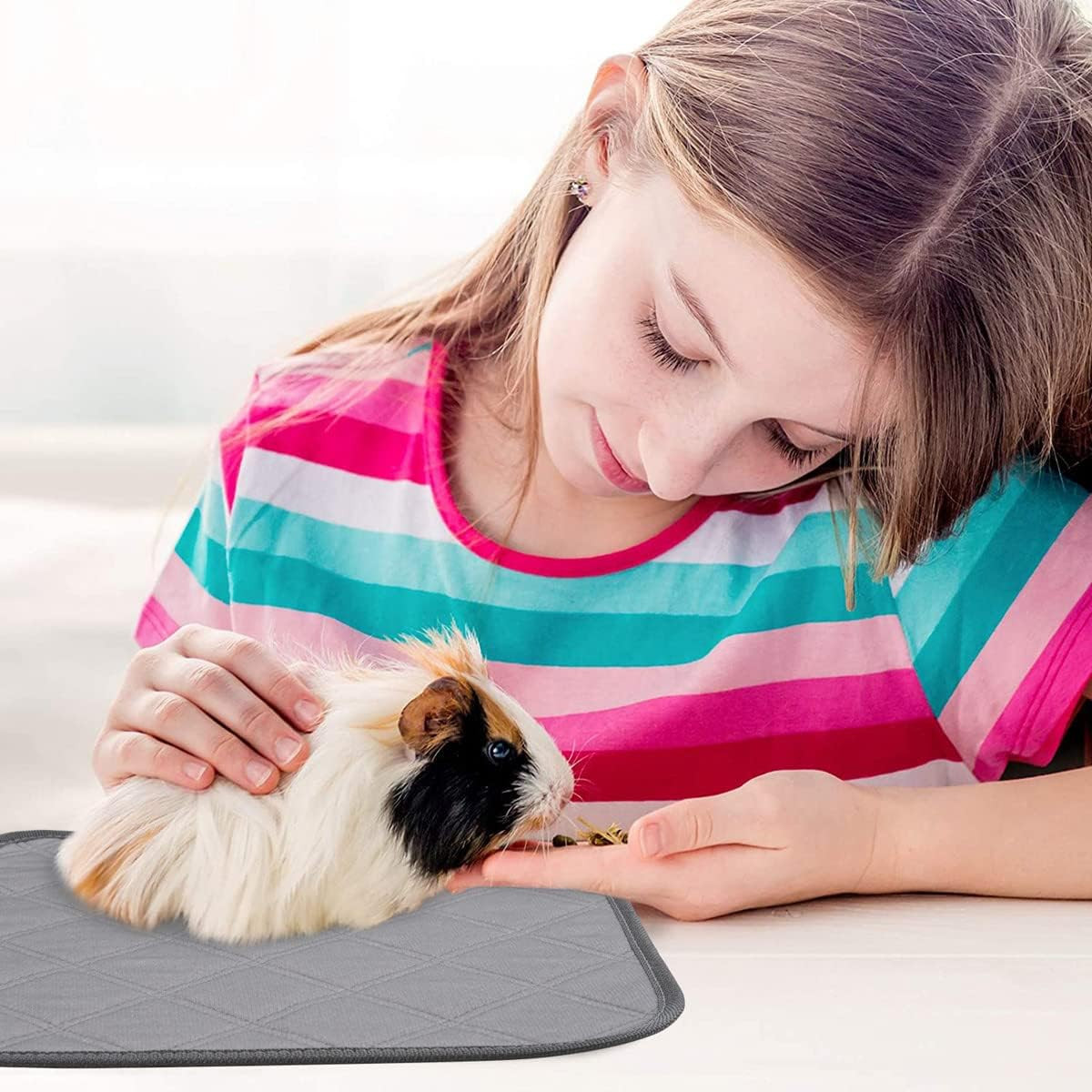 6 Pack Guinea Pig Cage Liners Washable Pee Pads Training Pads, Reusable Pee Pads