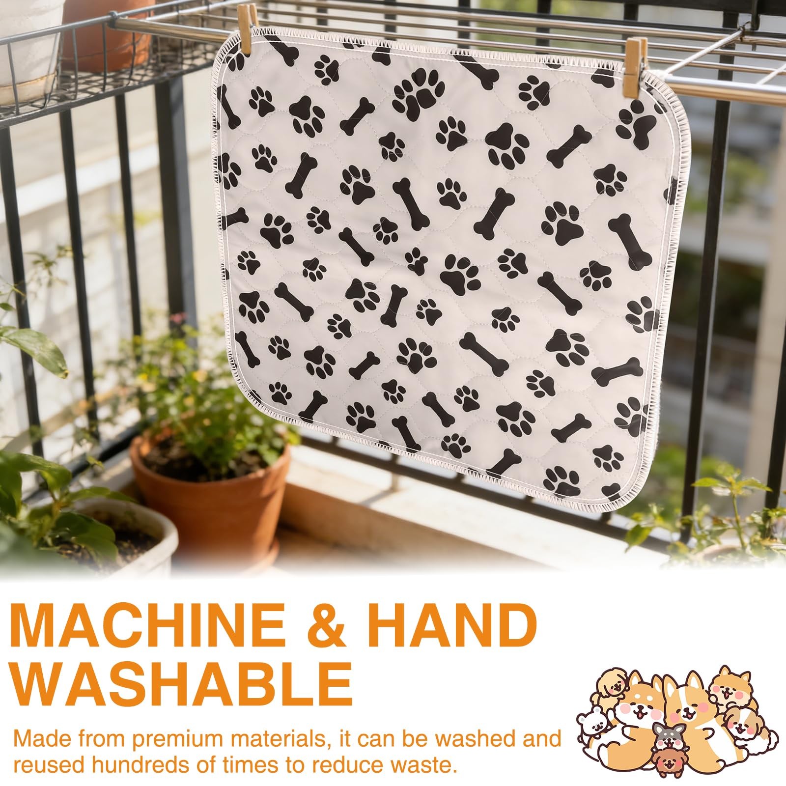 Puppy Pads with Pheromones, Washable Puppy Pee Pads for Dogs & Cats Leak & Od…