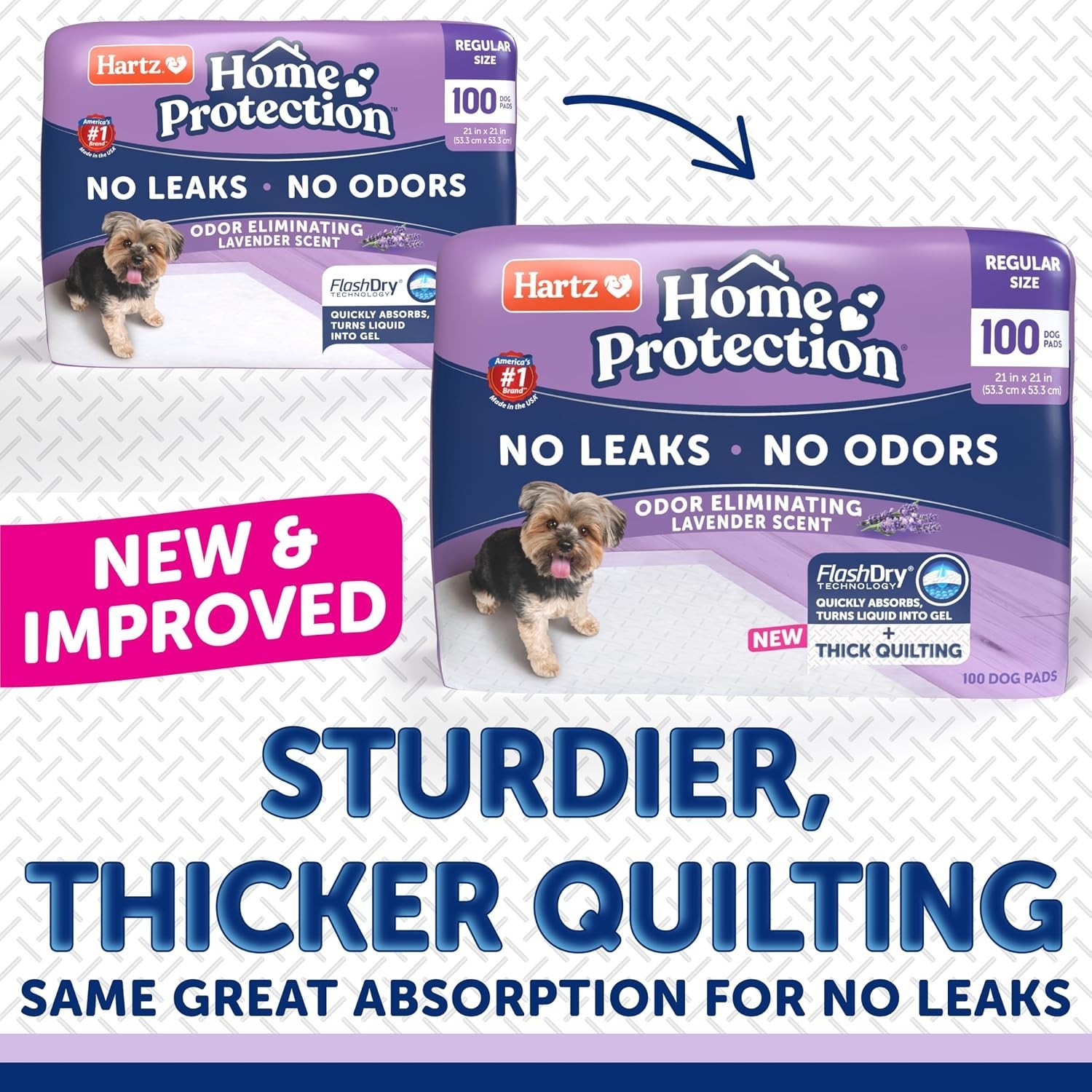 Home Protection Lavender Pads, 100 Count | Super Absorbent
