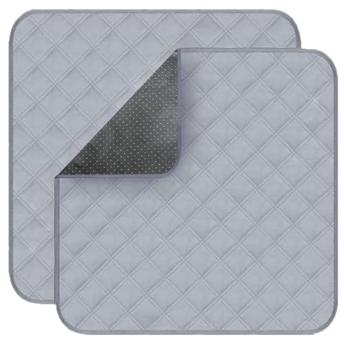 Waterproof Washable Seat Protector Pads Non-Slip Incontinence Chair Pads Gray