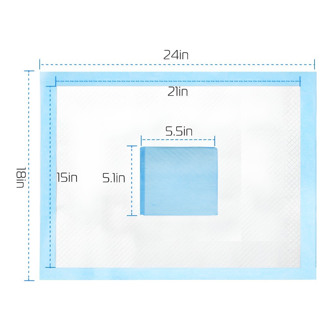 50 Pack Puppy Training Pads 24×18 Dog Pee Pads Super Absorbent Leak Proof USA