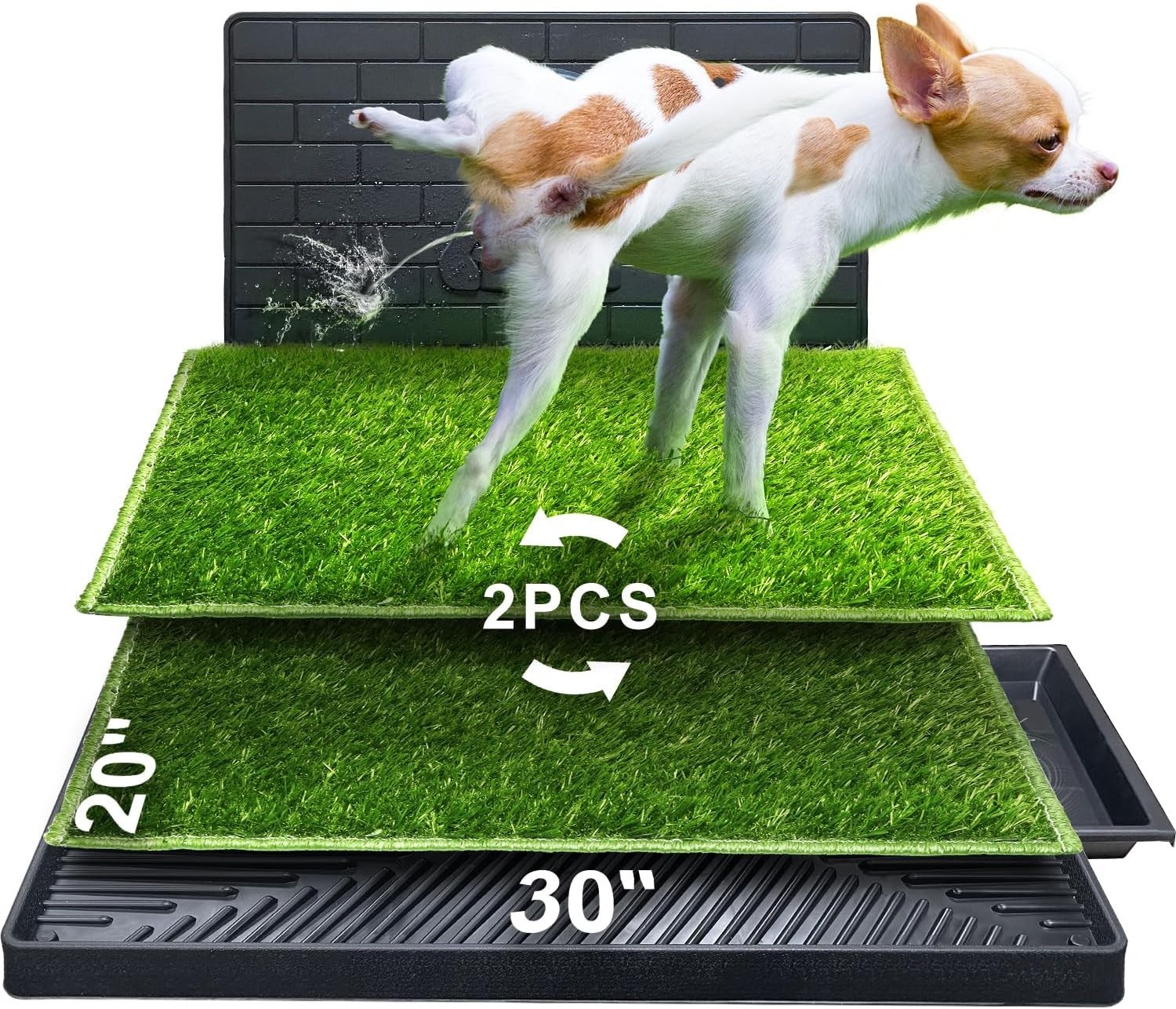 Indoor/Outdoor Dog Potty with 2 Reusable Grass Pads – Perfect for Training
