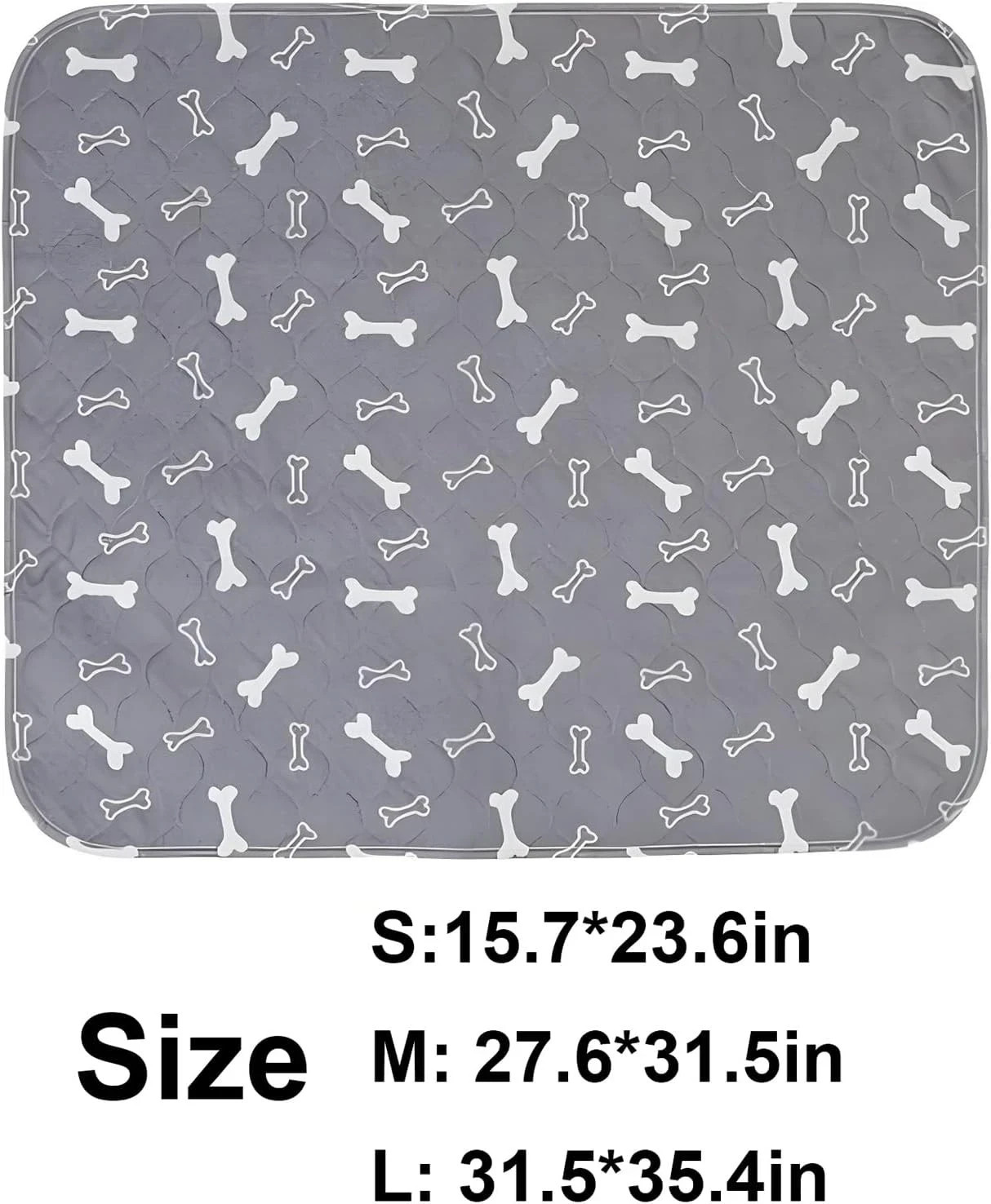 Puppy Pads with Pheromones, Washable Puppypad Pee Pads,(Gray, S: 15.7″ × 23.6″)