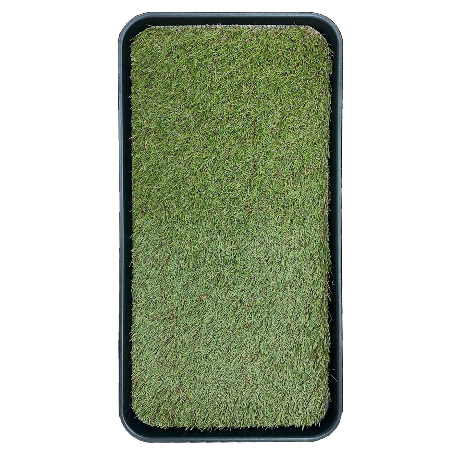 Artificial Grass Puppy Potty Training Pad with Tray, 15″ X 30″ Reusable Pee Pad
