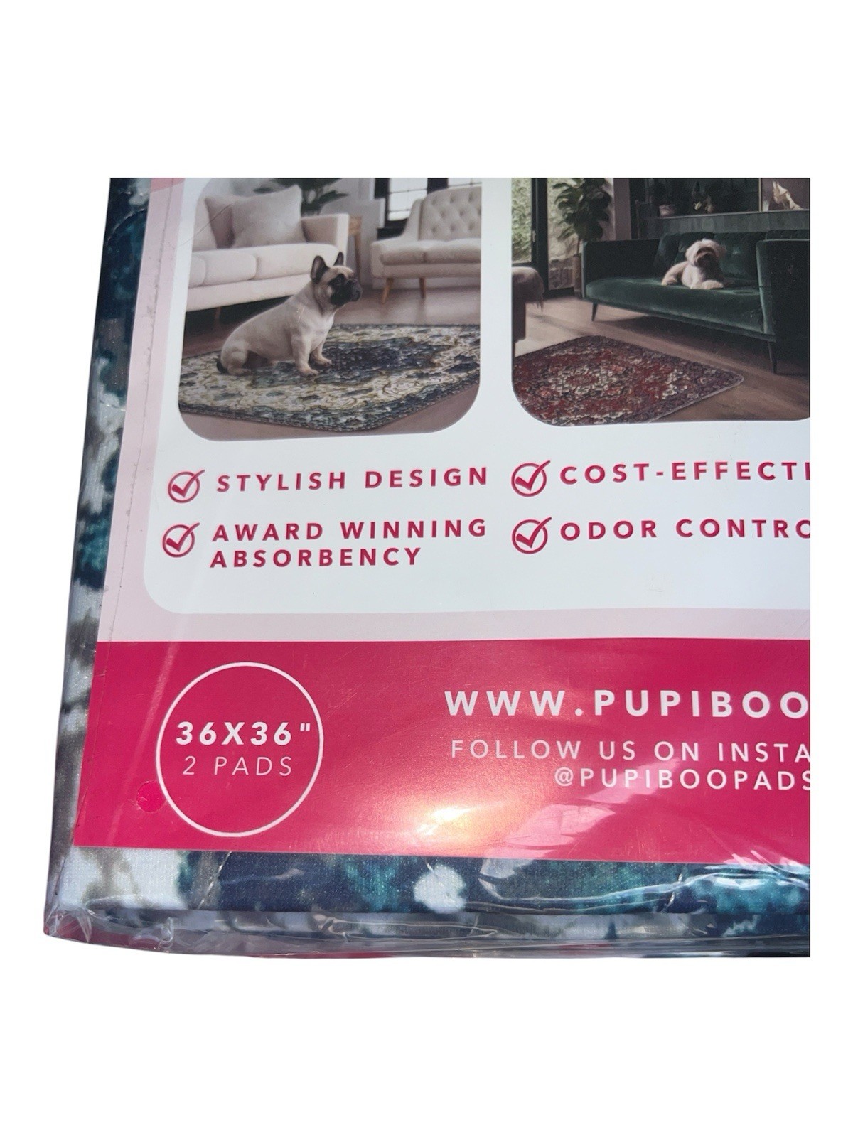 PUPIBOO Washable Pee Pads for Dogs and Cats – Super Absorbent Reusable