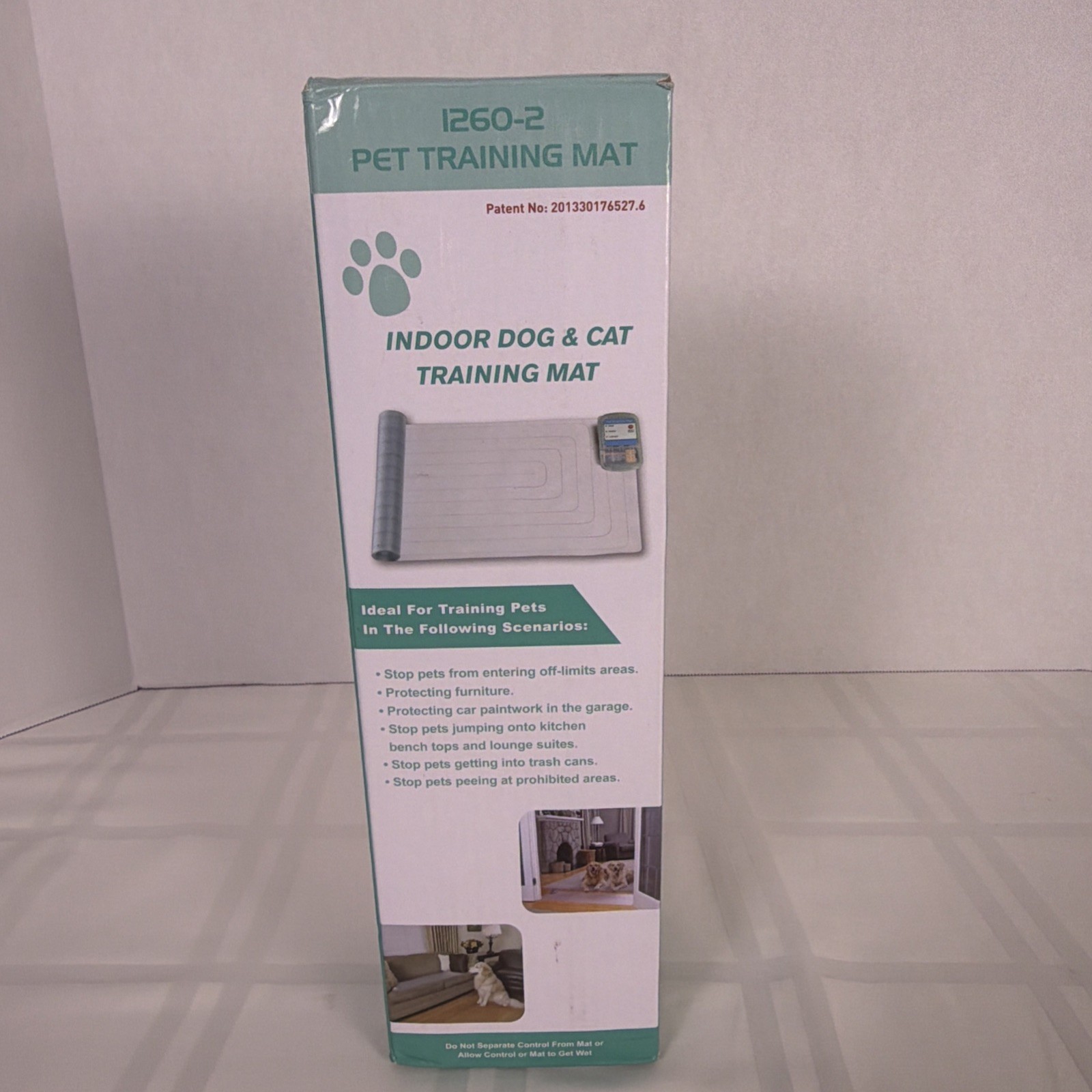 Indoor dog and cat training mat. Clear. Battery operated.