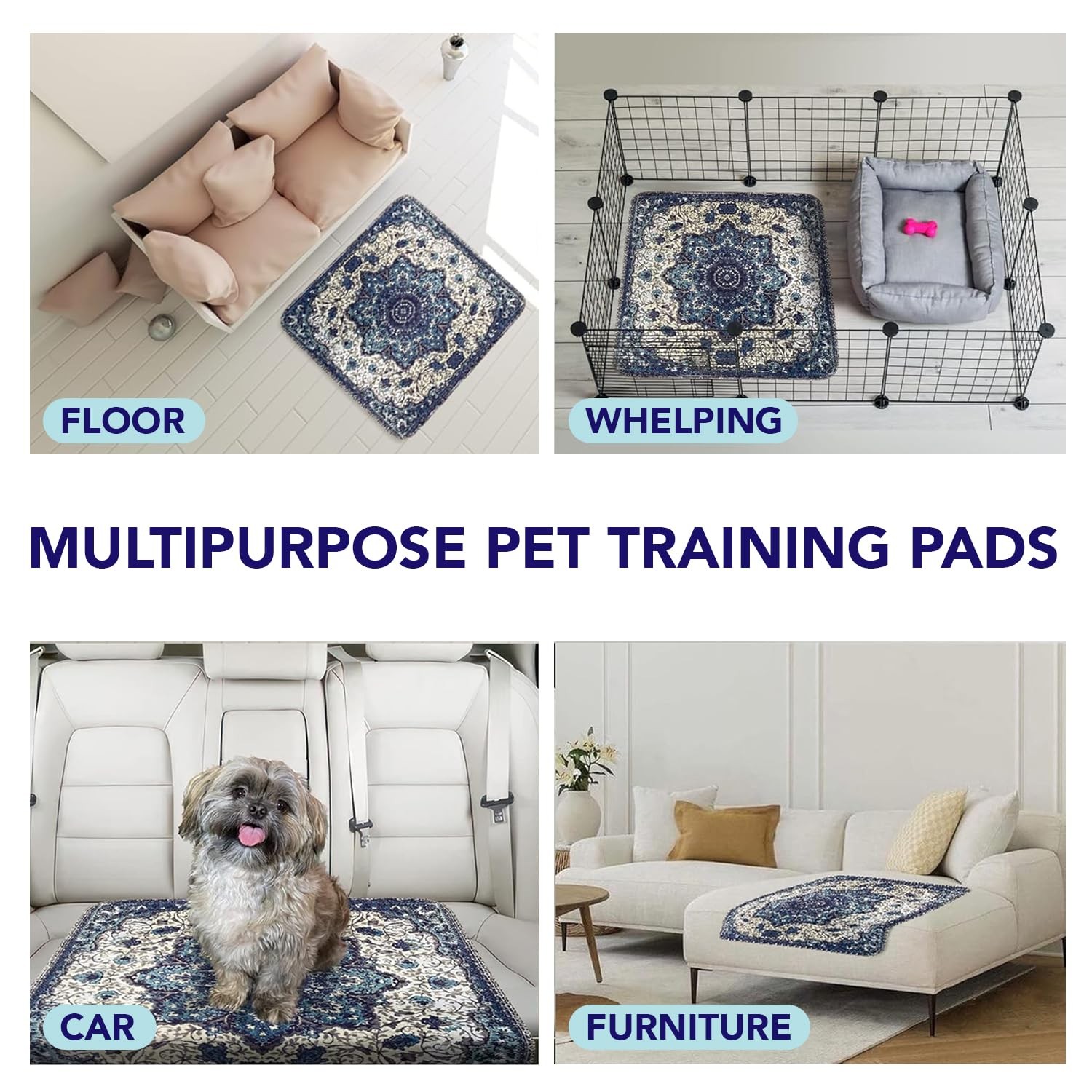 Washable Pee Pads for Dogs and Cats – Super Absorbent Reusable Puppy Training…